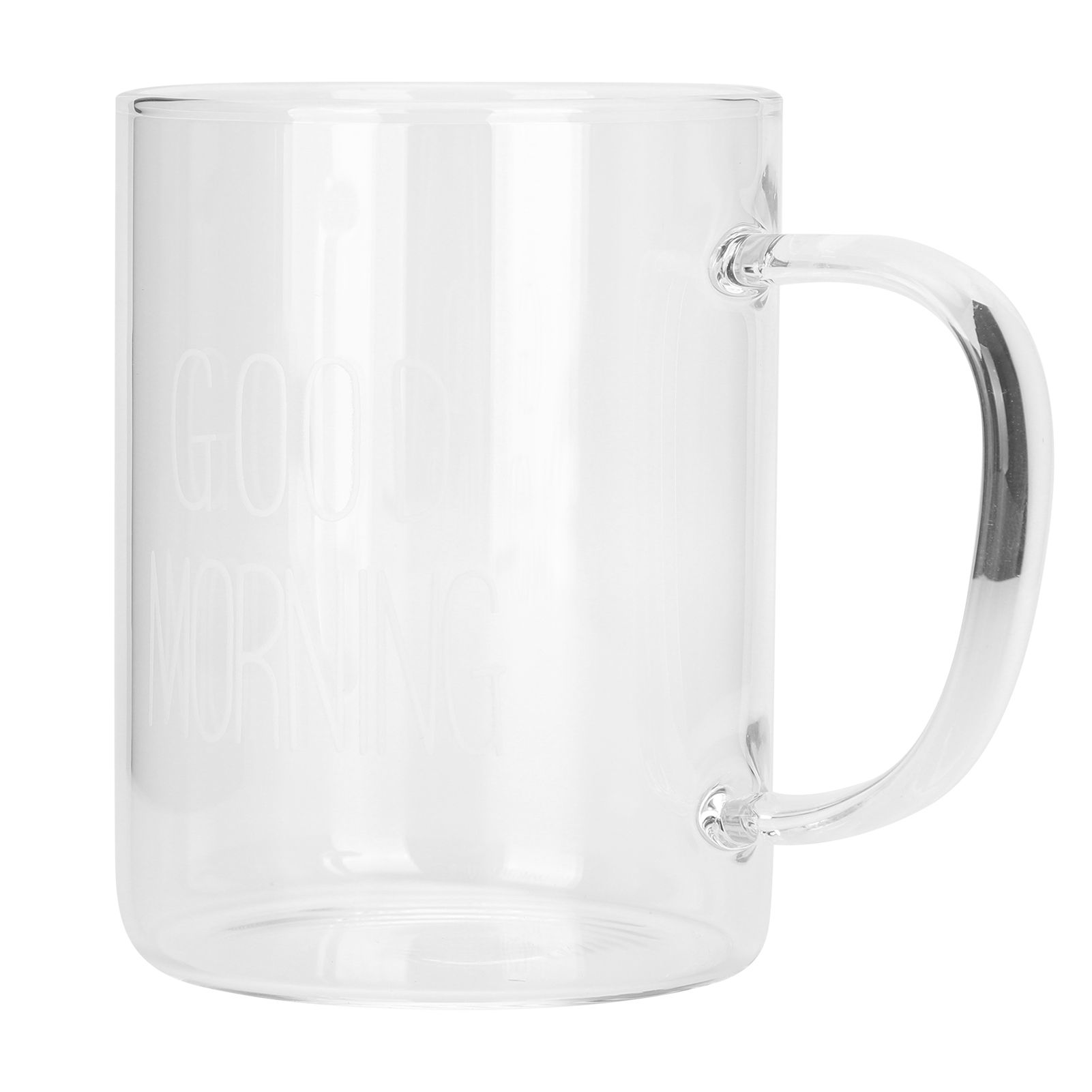 350ML Transparent Milk Coffee Mug with Handle Glass Water Cup Drinkware view 3