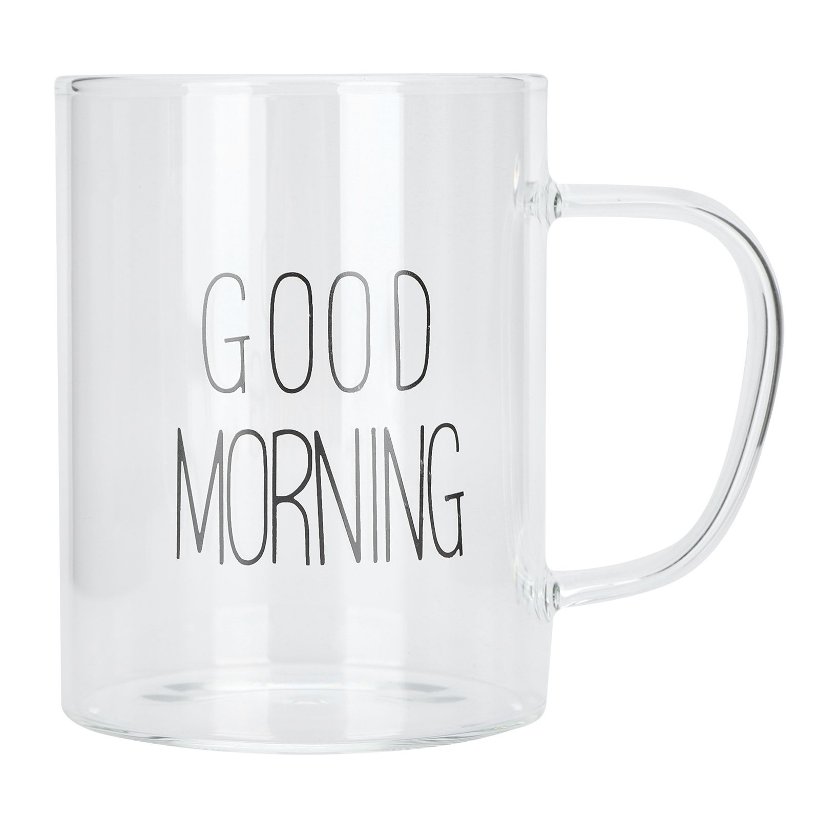 350ML Transparent Milk Coffee Mug with Handle Glass Water Cup Drinkware