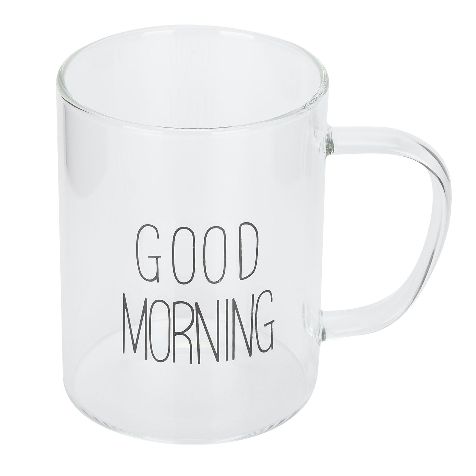350ML Transparent Milk Coffee Mug with Handle Glass Water Cup Drinkware view 2