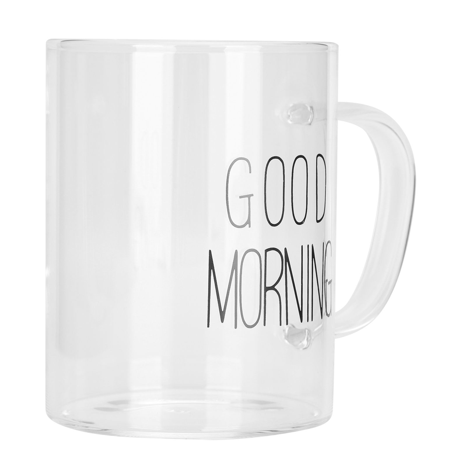 350ML Transparent Milk Coffee Mug with Handle Glass Water Cup Drinkware view 5