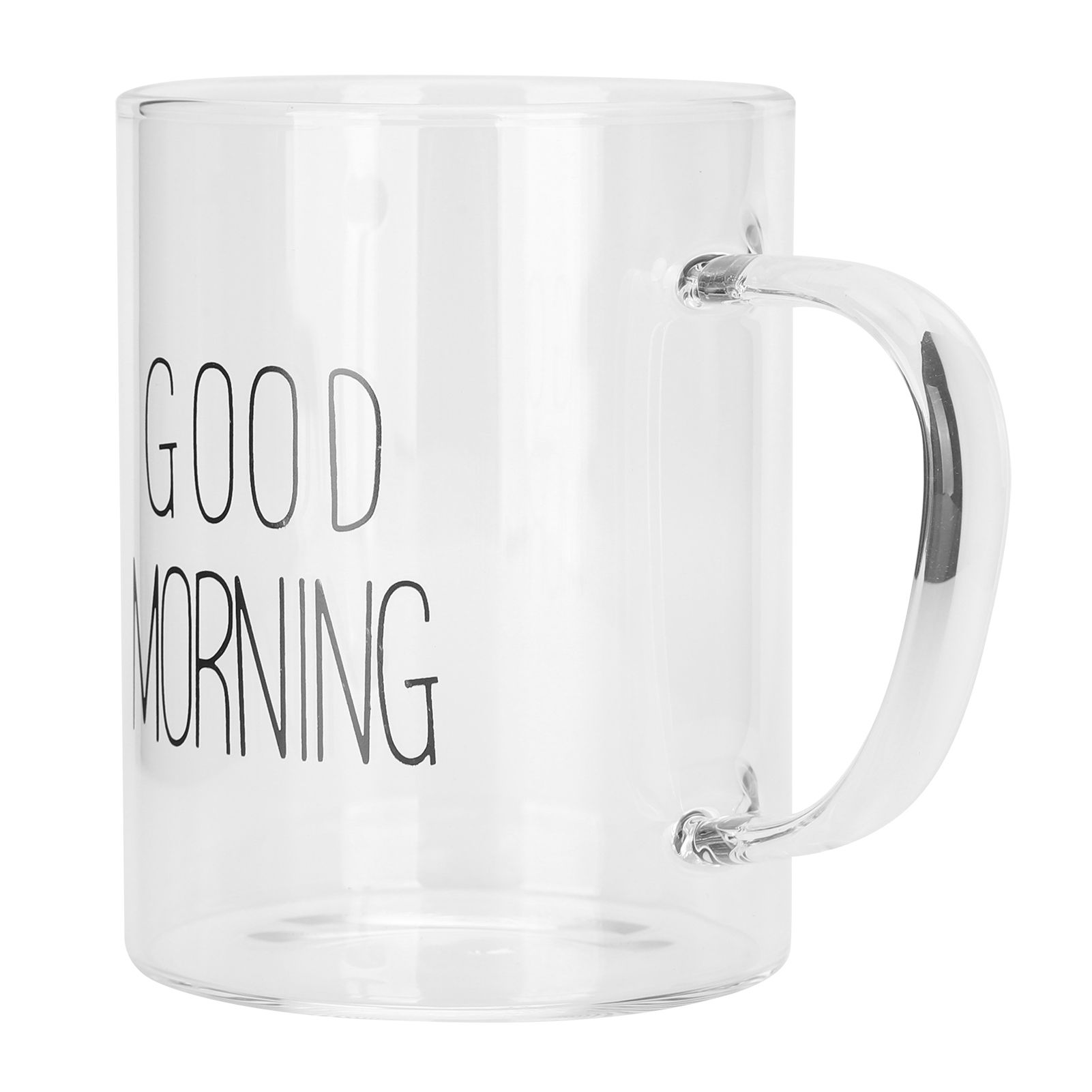 350ML Transparent Milk Coffee Mug with Handle Glass Water Cup Drinkware view 7