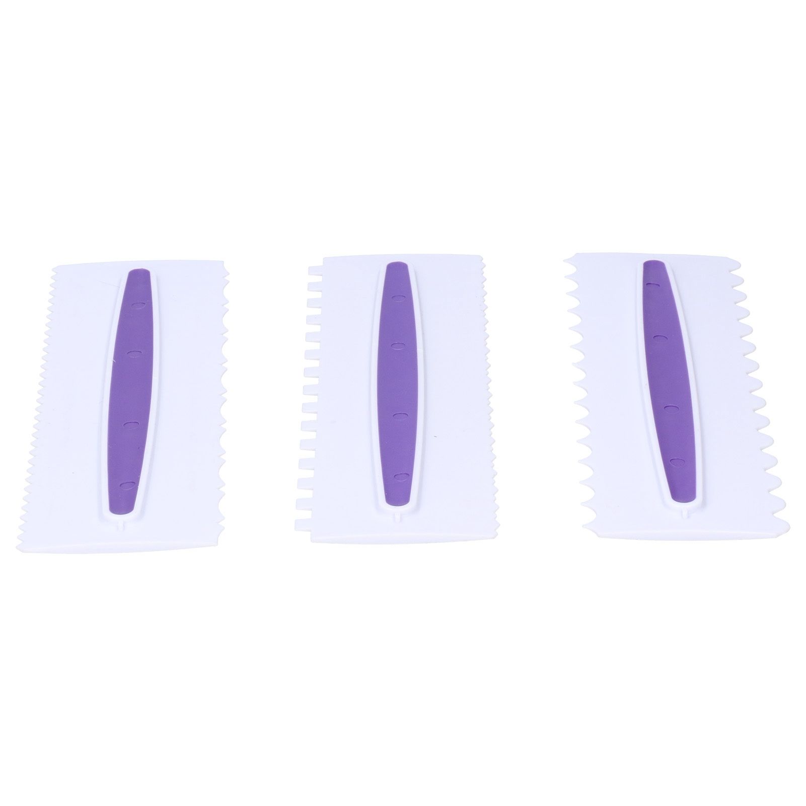 3Pcs Cake Icing Spatula Frosting Scraper Comb Edge Smoothing Decorating Tool view 3