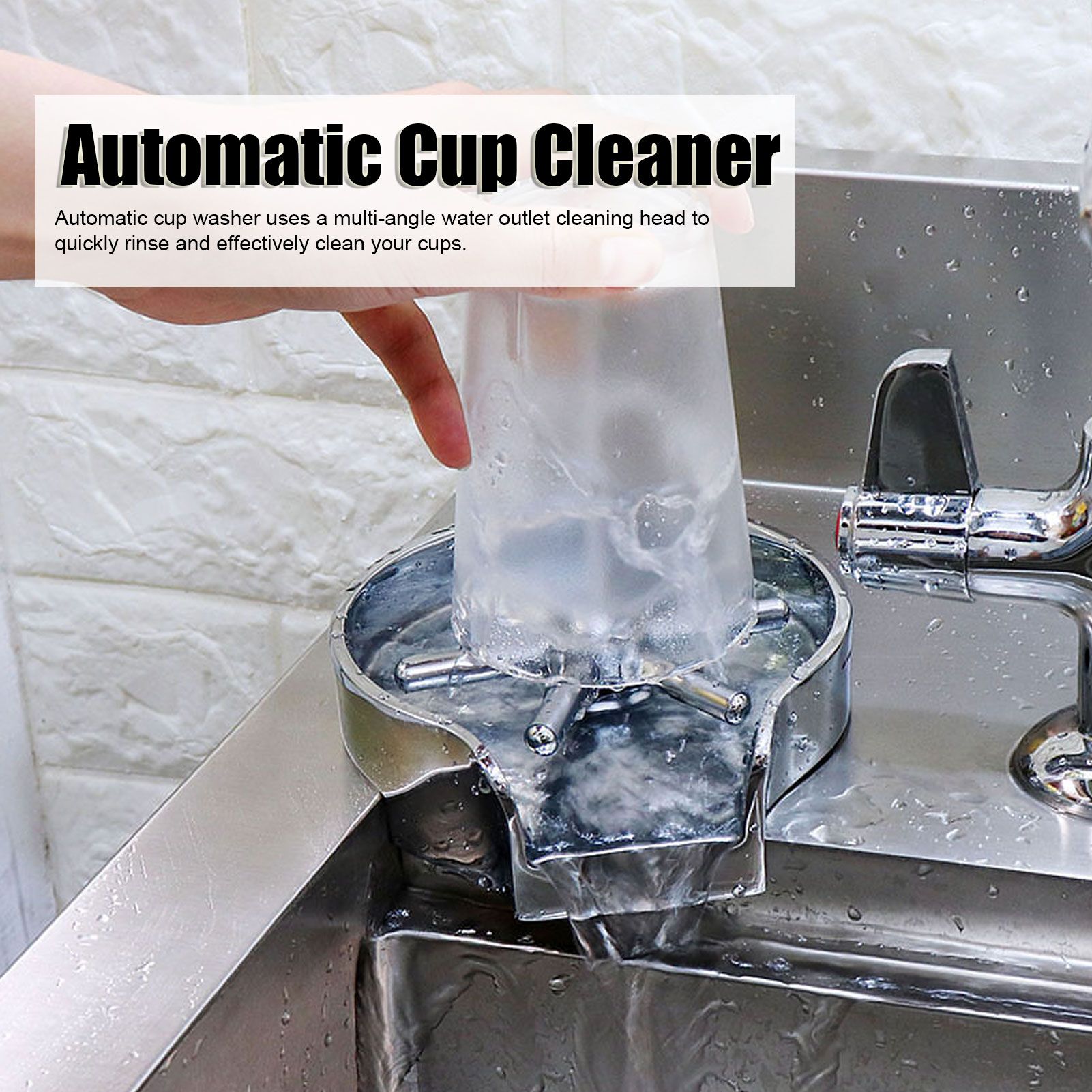 Automatic Cup Washer Machine Stainless Steel Bar Glass Rinser for Hotel Bar view 15