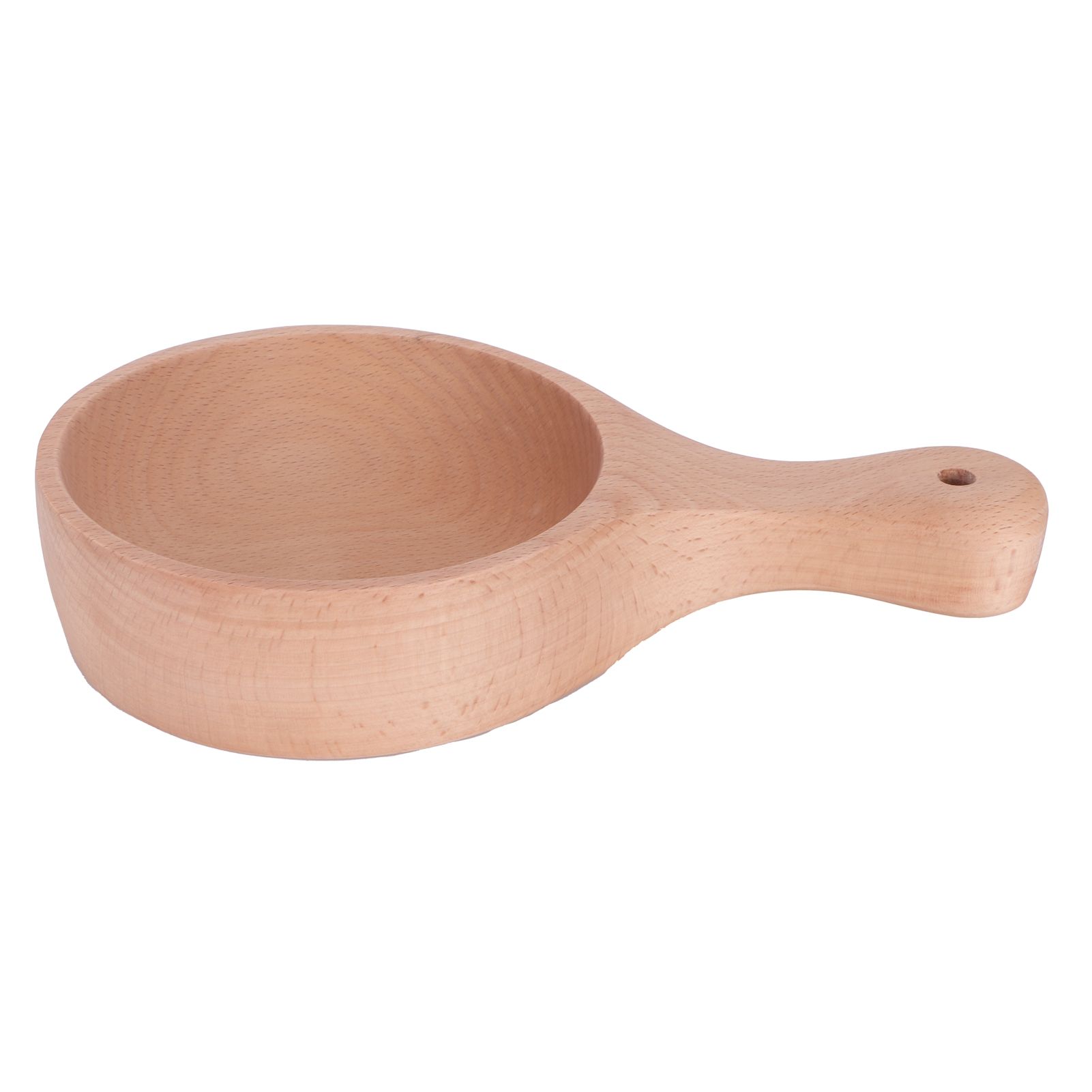 Wooden Salad Bowl with Handle JapaneseStyle Noodles Fruit Bowl Kitchen Tablewares view 2