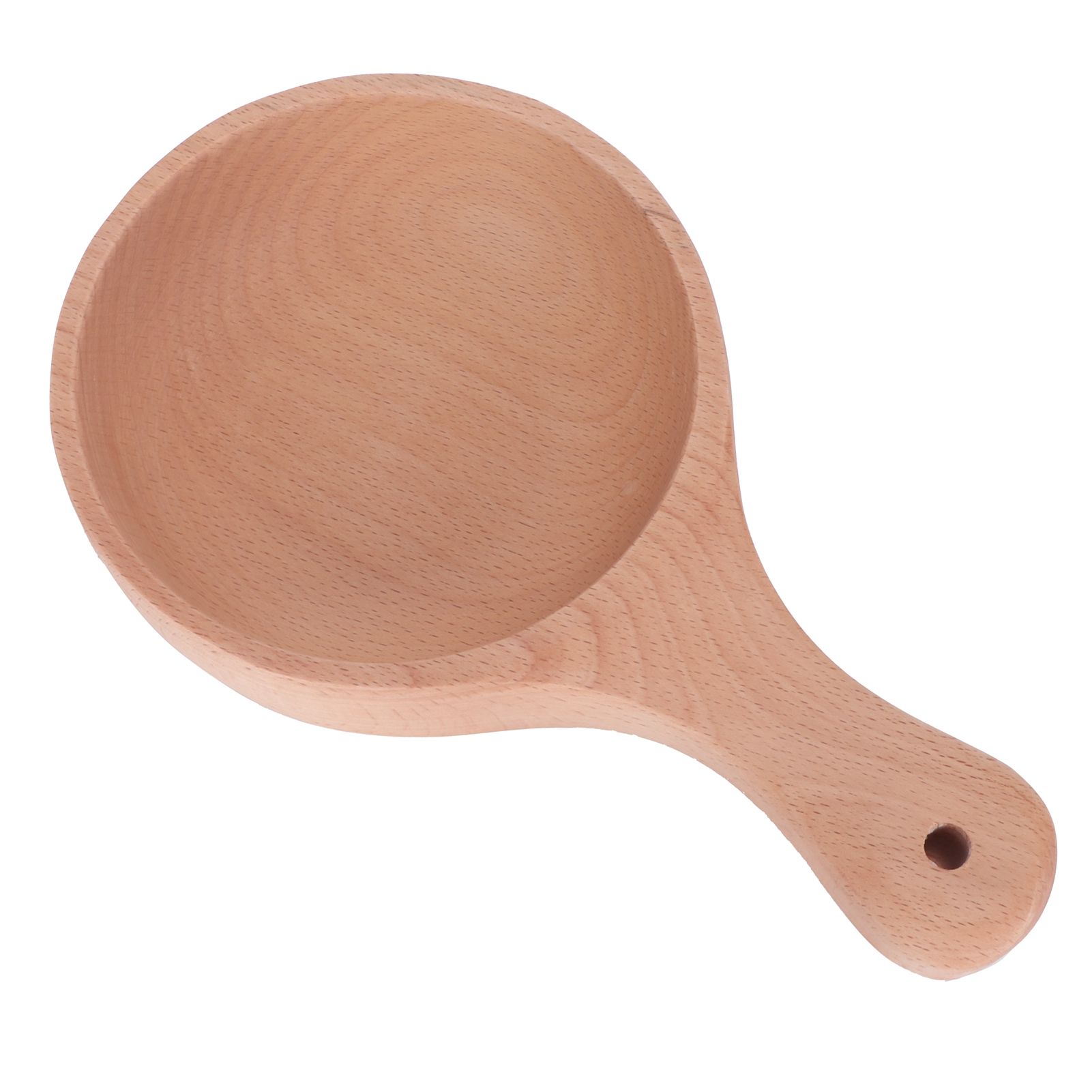 Wooden Salad Bowl with Handle JapaneseStyle Noodles Fruit Bowl Kitchen Tablewares view 3
