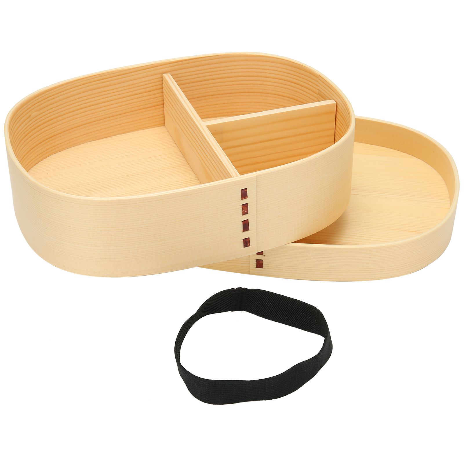 Lunch Box Portable Japanese Style Single Layer Wooden Food Sushi Container — image 1