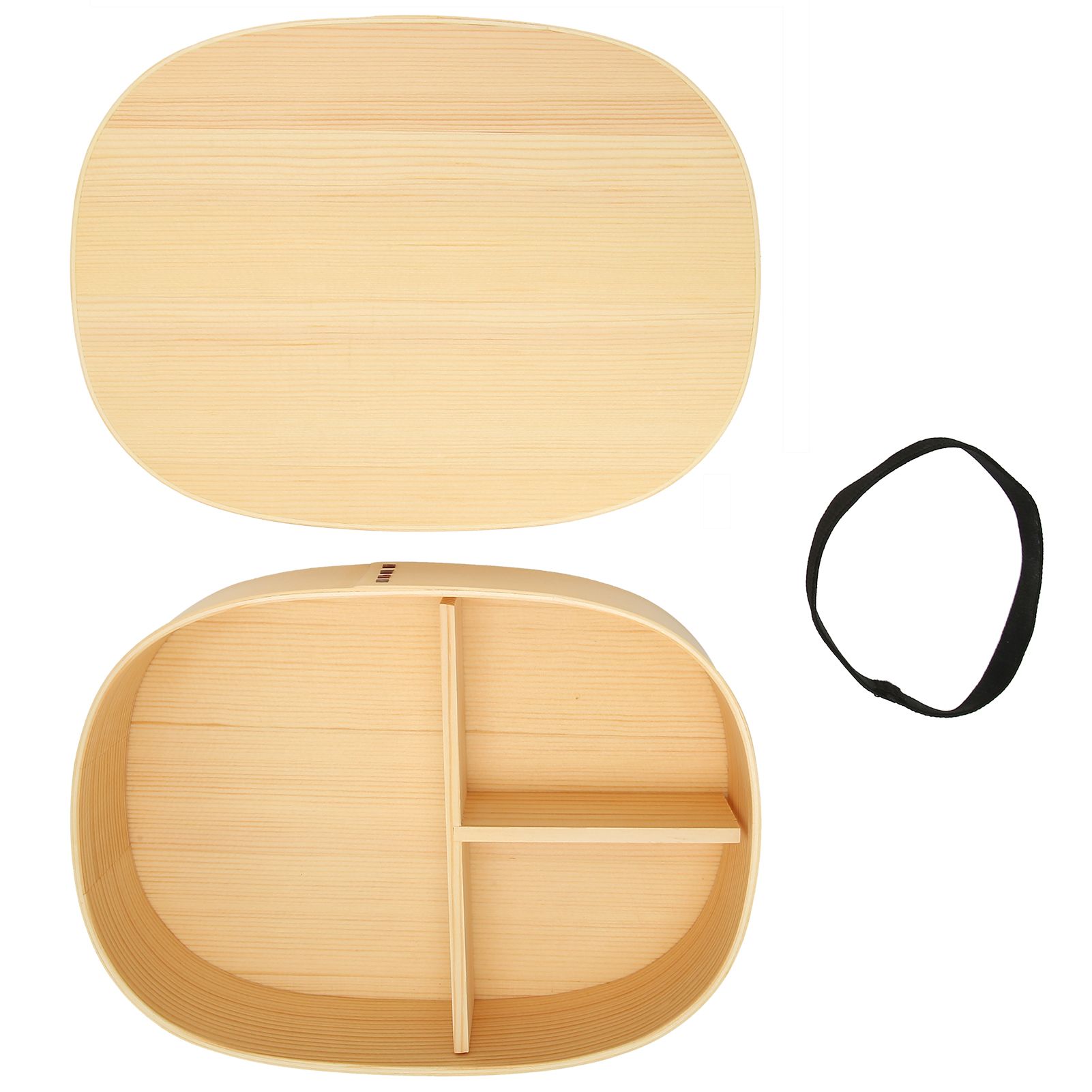 Lunch Box Portable Japanese Style Single Layer Wooden Food Sushi Container view 2