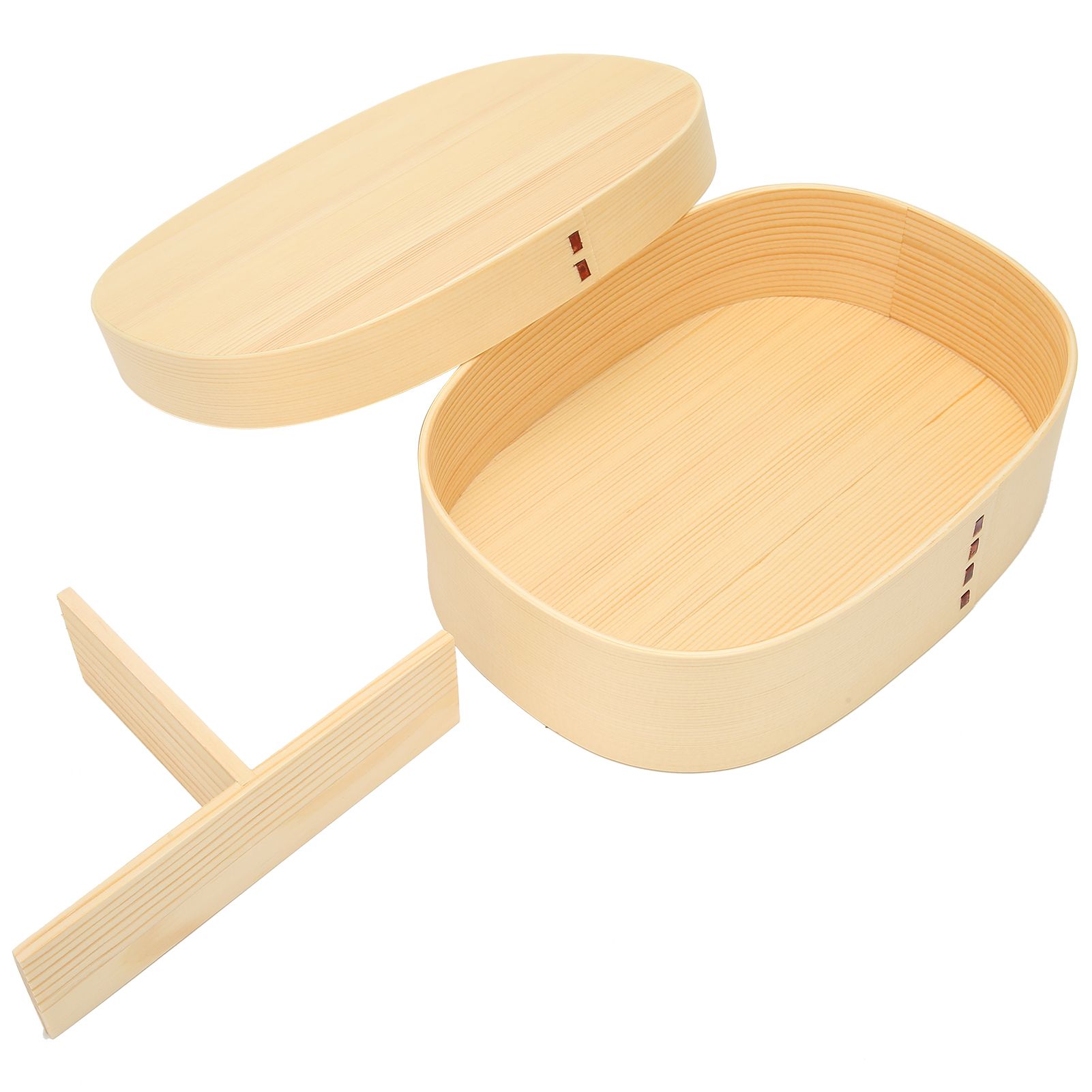Lunch Box Portable Japanese Style Single Layer Wooden Food Sushi Container view 6