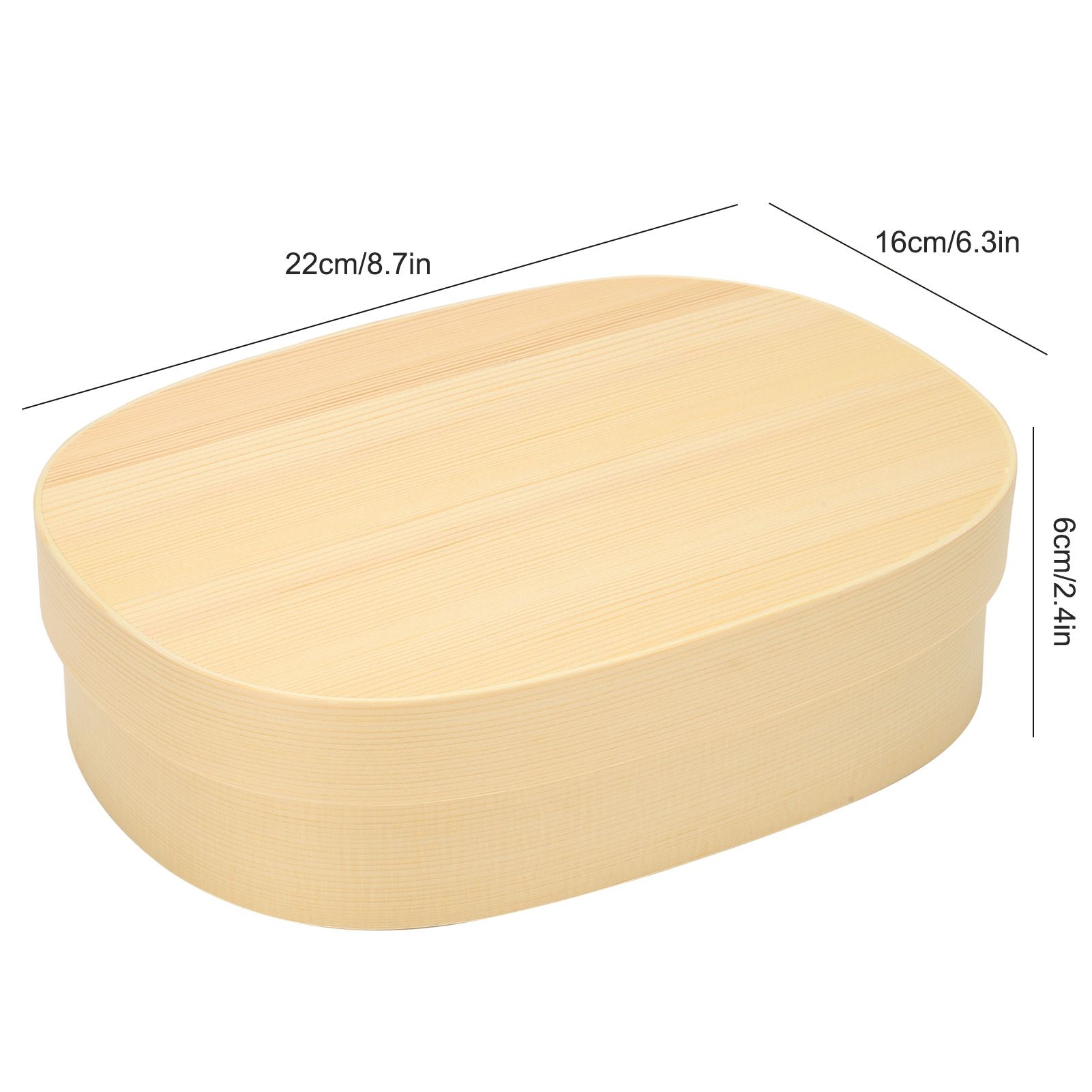 Lunch Box Portable Japanese Style Single Layer Wooden Food Sushi Container view 11