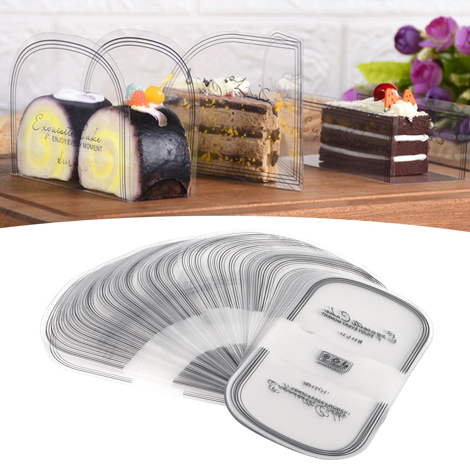 100Pcs Cake Edge Wrap Semicircle Transparent Cake Mousse Baking Collar Accessory view 9