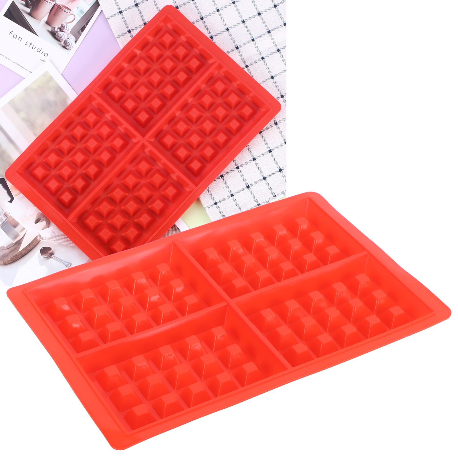 DIY Waffle Mold Reusable Silicone Muffin Cake Mould Baking Utensil Kitchen view 10