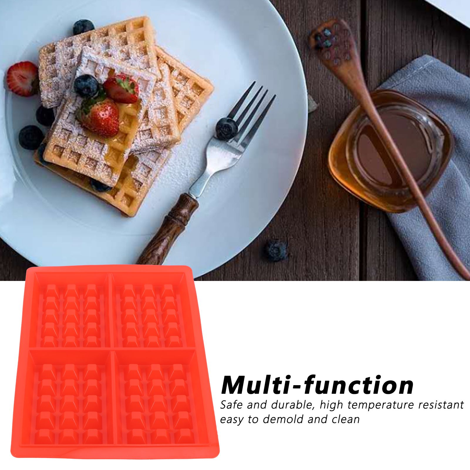 DIY Waffle Mold Reusable Silicone Muffin Cake Mould Baking Utensil Kitchen view 15