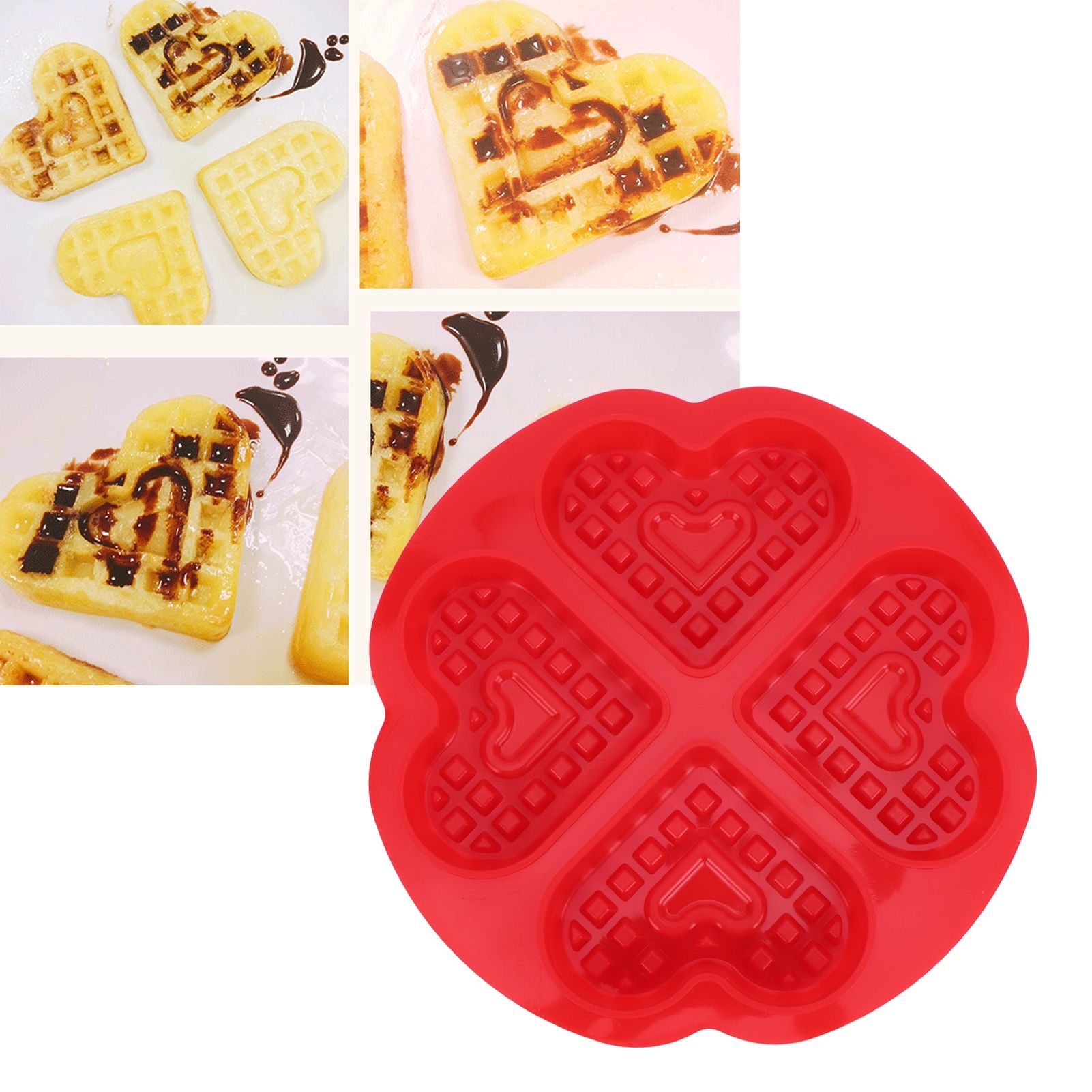 DIY Waffle Mold Reusable Silicone Muffin Cake Mould Baking Utensil Kitchen view 9