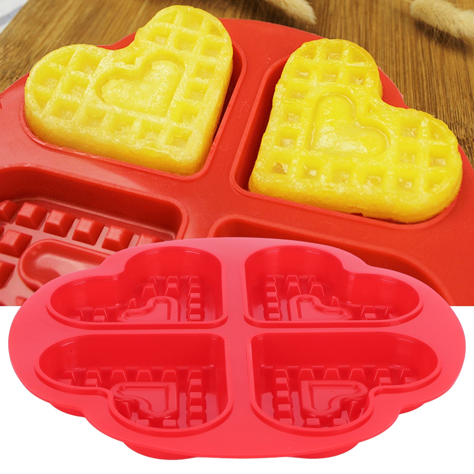 DIY Waffle Mold Reusable Silicone Muffin Cake Mould Baking Utensil Kitchen view 10