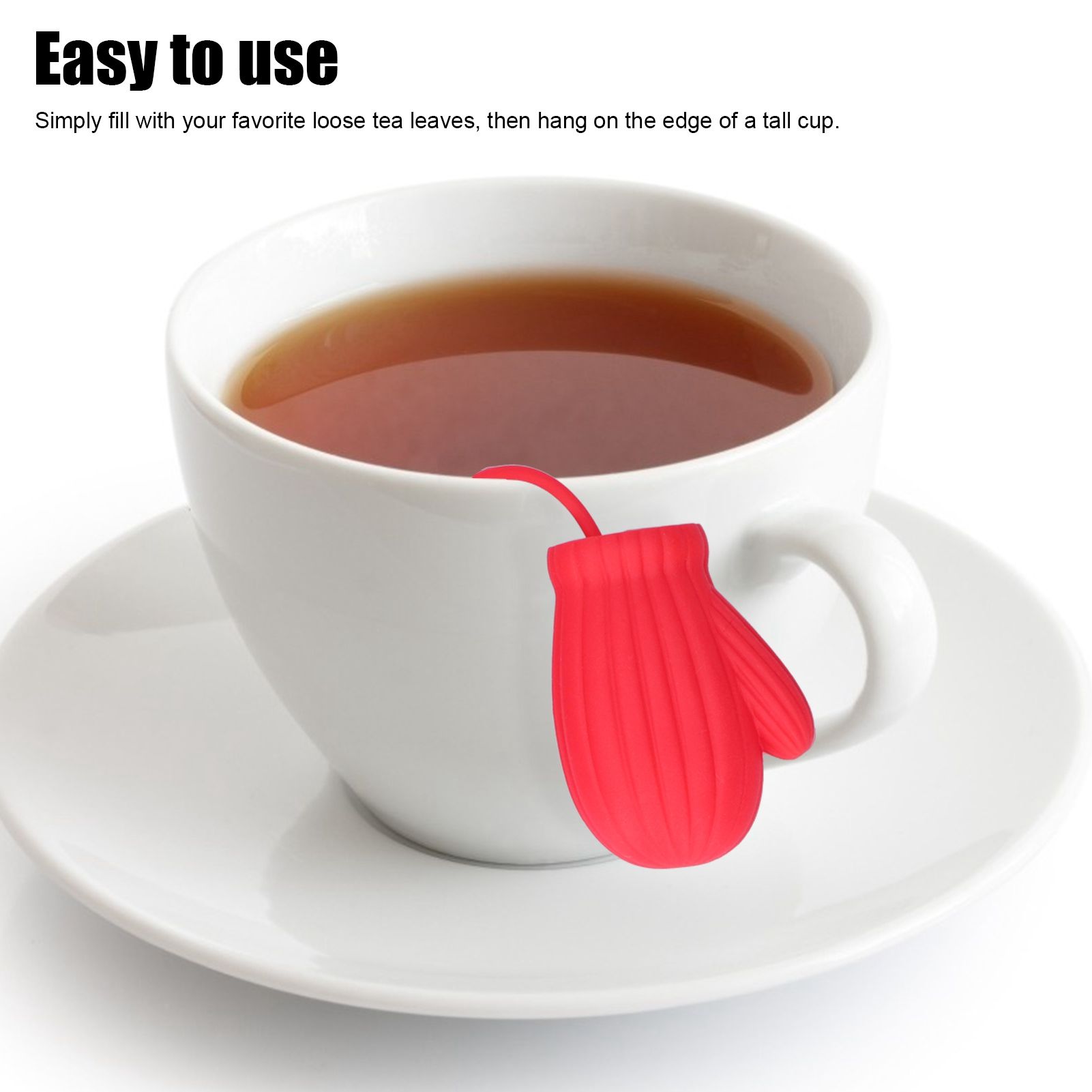 Gloves Shaped Tea Infuser Silicone Tea Filter Strainers Halloween Gift Kitchen view 13