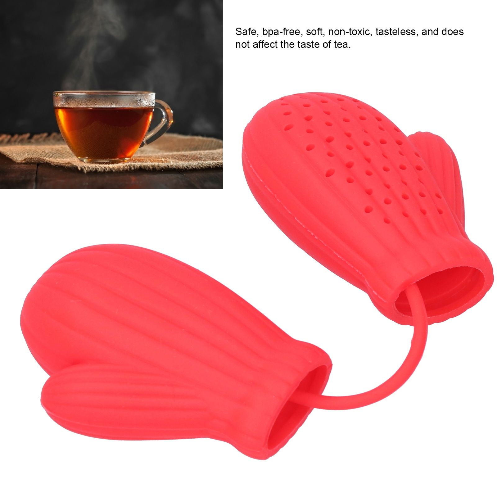 Gloves Shaped Tea Infuser Silicone Tea Filter Strainers Halloween Gift Kitchen view 14