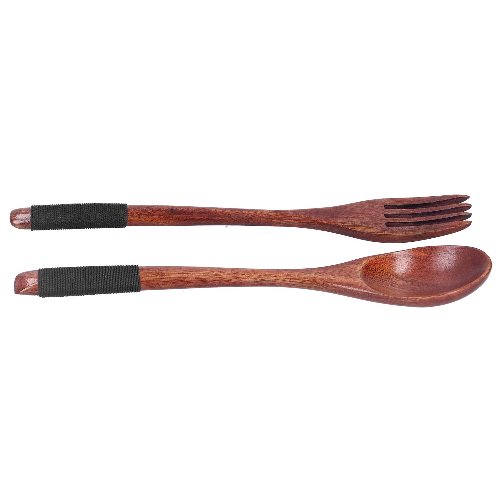 Japanese Style Cutlery Set Wooden Spoon Fork Soup Teaspoon Kitchen Cooking view 5