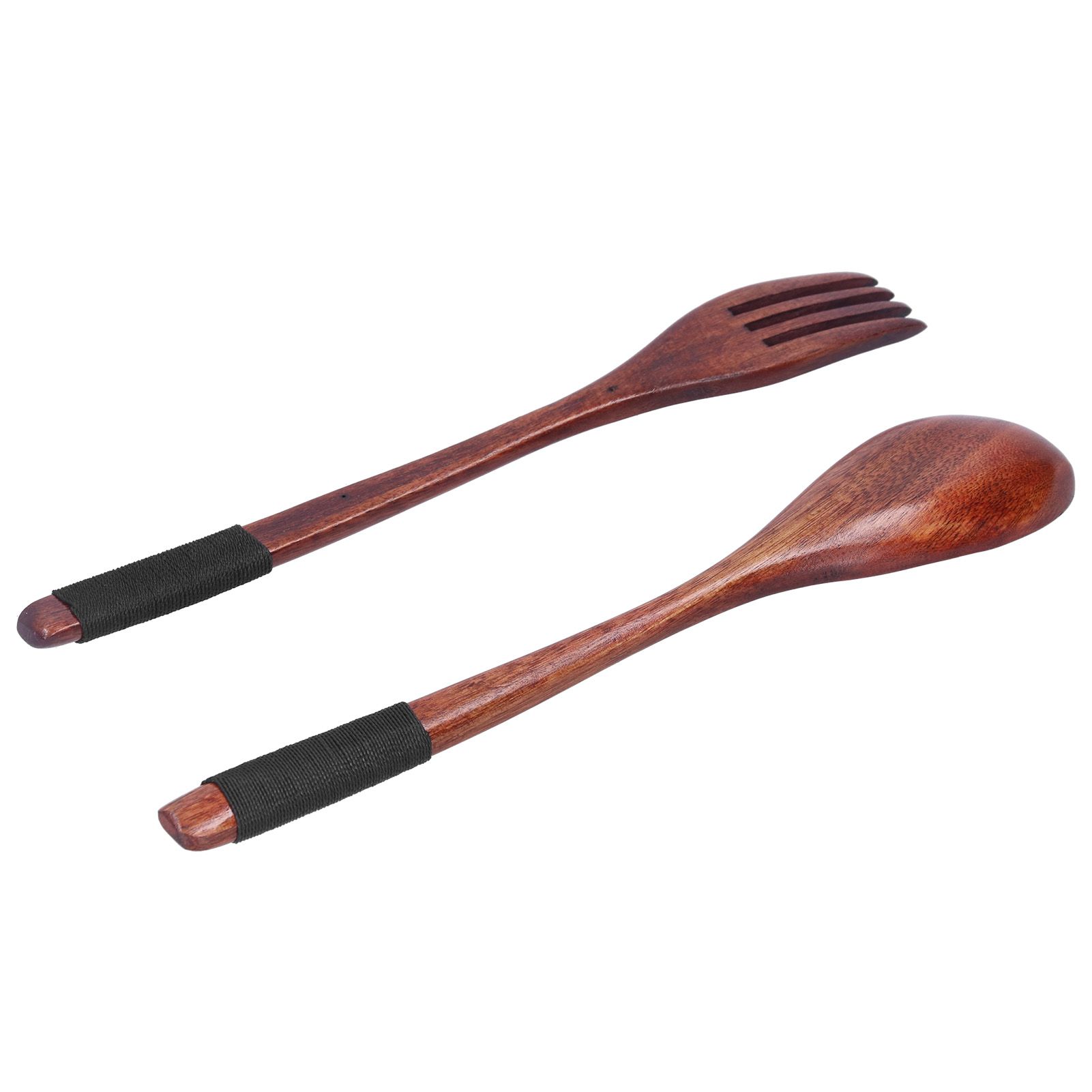 Japanese Style Cutlery Set Wooden Spoon Fork Soup Teaspoon Kitchen Cooking view 8