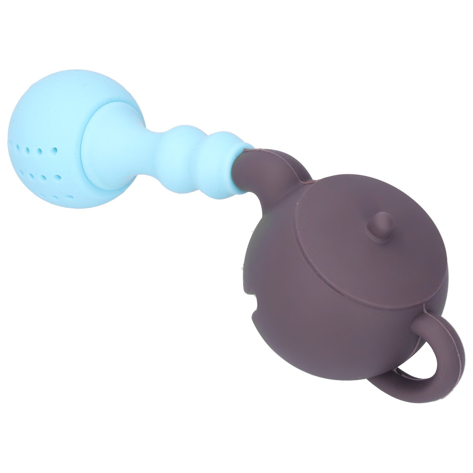 Silicone Tea Infuser Multifunction Teapot Shape Tea Leaf Strainer Filter Brown view 2