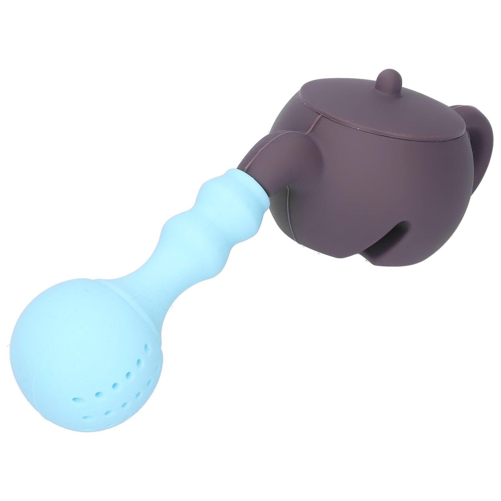 Silicone Tea Infuser Multifunction Teapot Shape Tea Leaf Strainer Filter Brown view 3