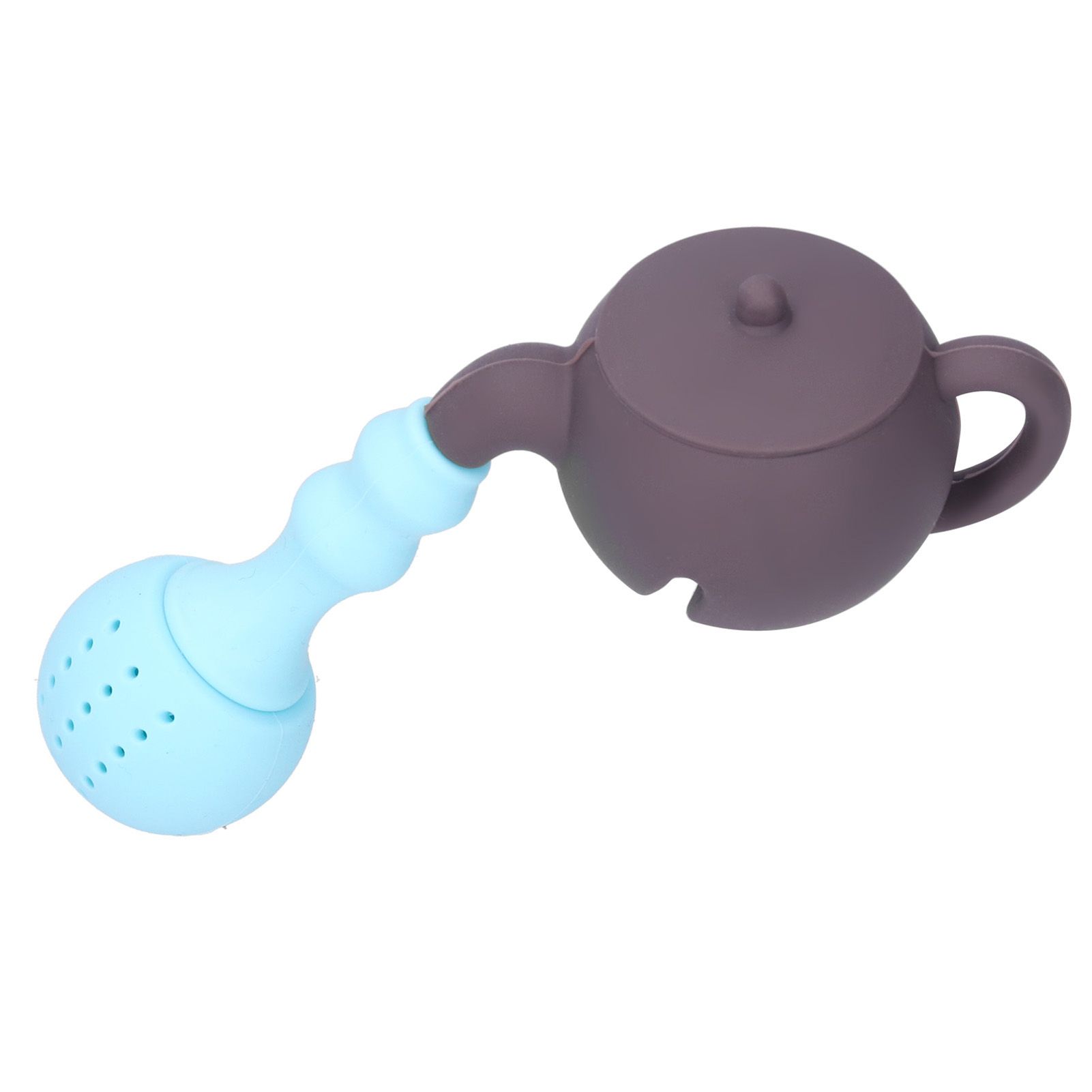 Silicone Tea Infuser Multifunction Teapot Shape Tea Leaf Strainer Filter Brown view 6