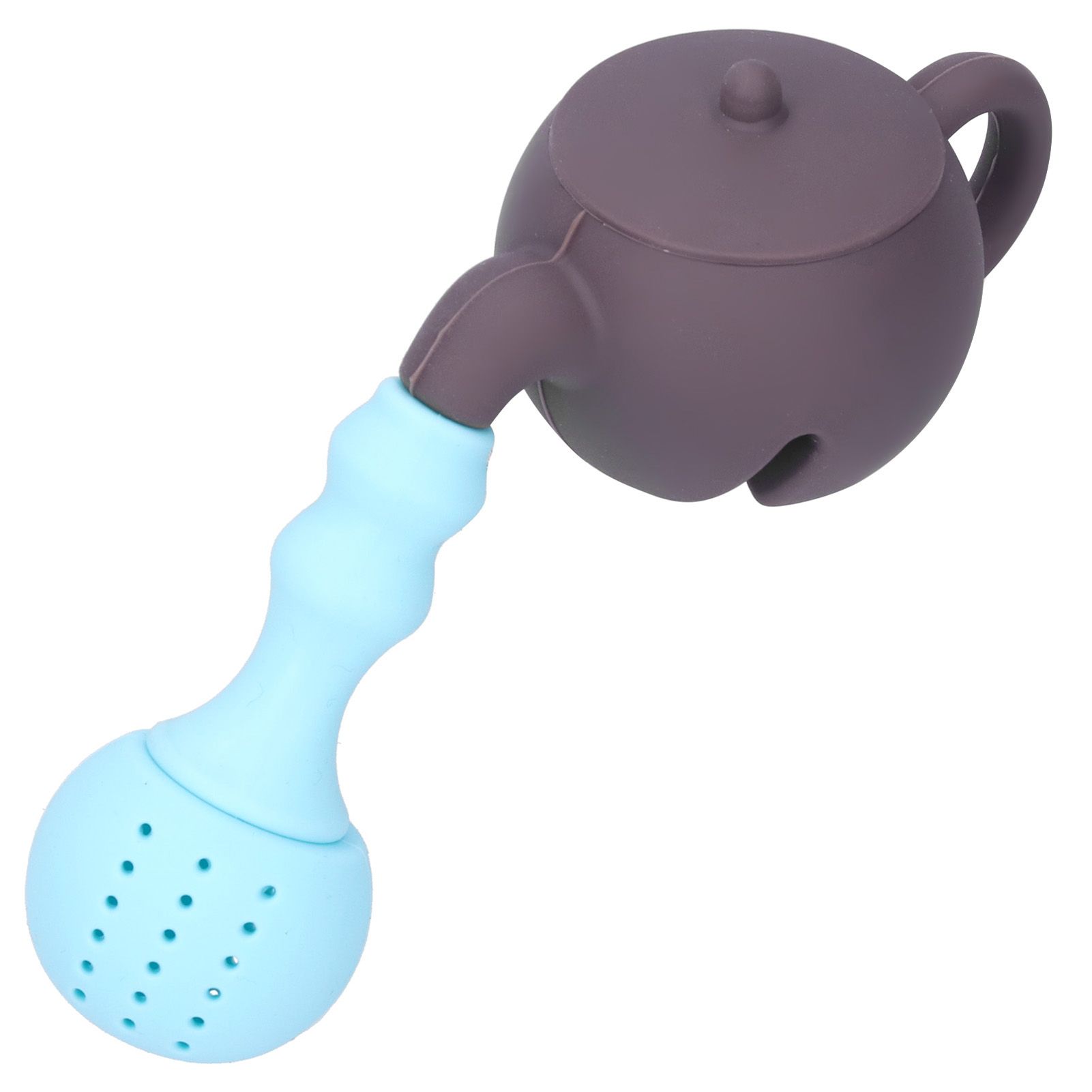 Silicone Tea Infuser Multifunction Teapot Shape Tea Leaf Strainer Filter Brown view 7