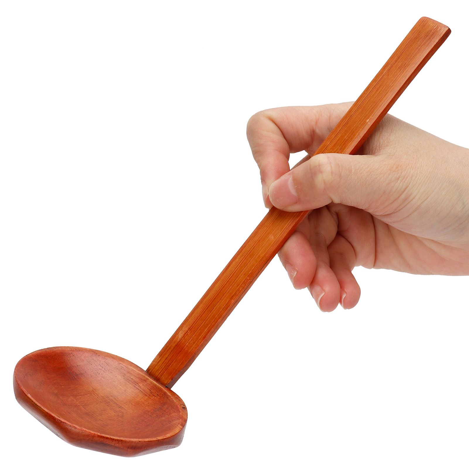 Wooden Noodle Spoon Stylish Food Grade Long Handle Soup Spoon for Hot Pot Ramen view 7