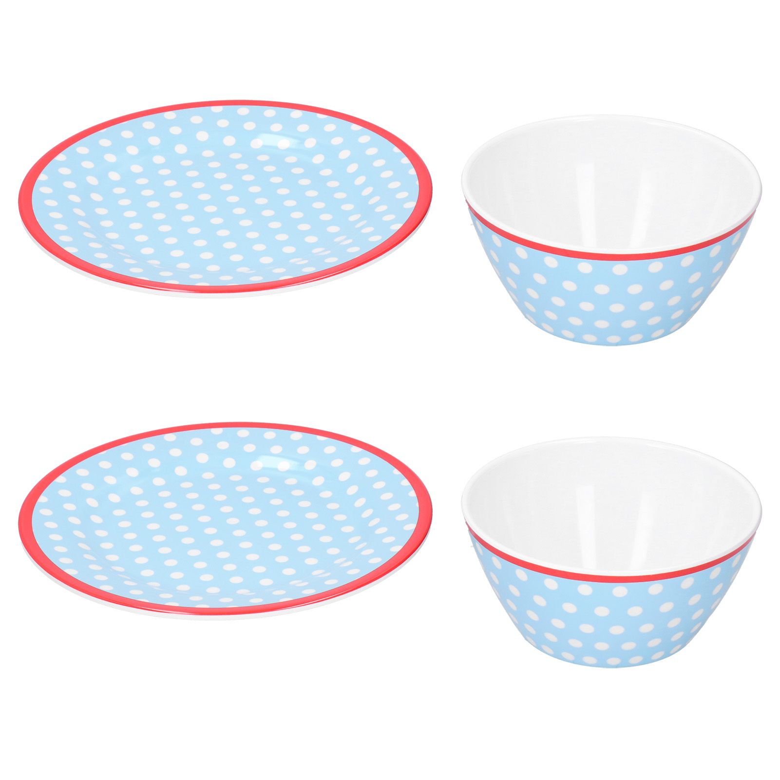 4Pcs/Set Salad Fruit Plate Dish Bowl Set Dinnerware Tableware for Home view 2