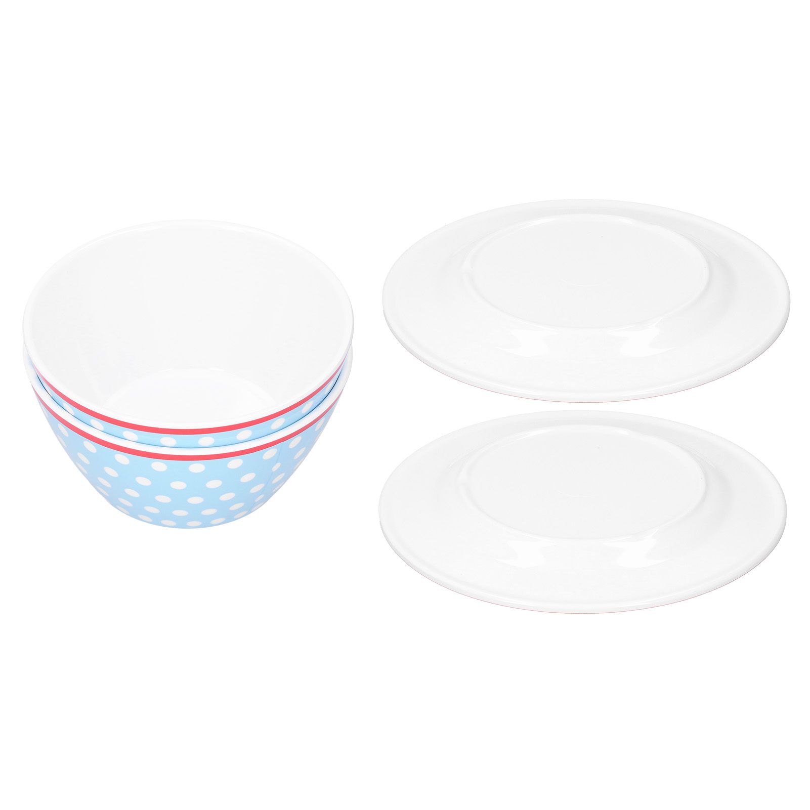4Pcs/Set Salad Fruit Plate Dish Bowl Set Dinnerware Tableware for Home view 5