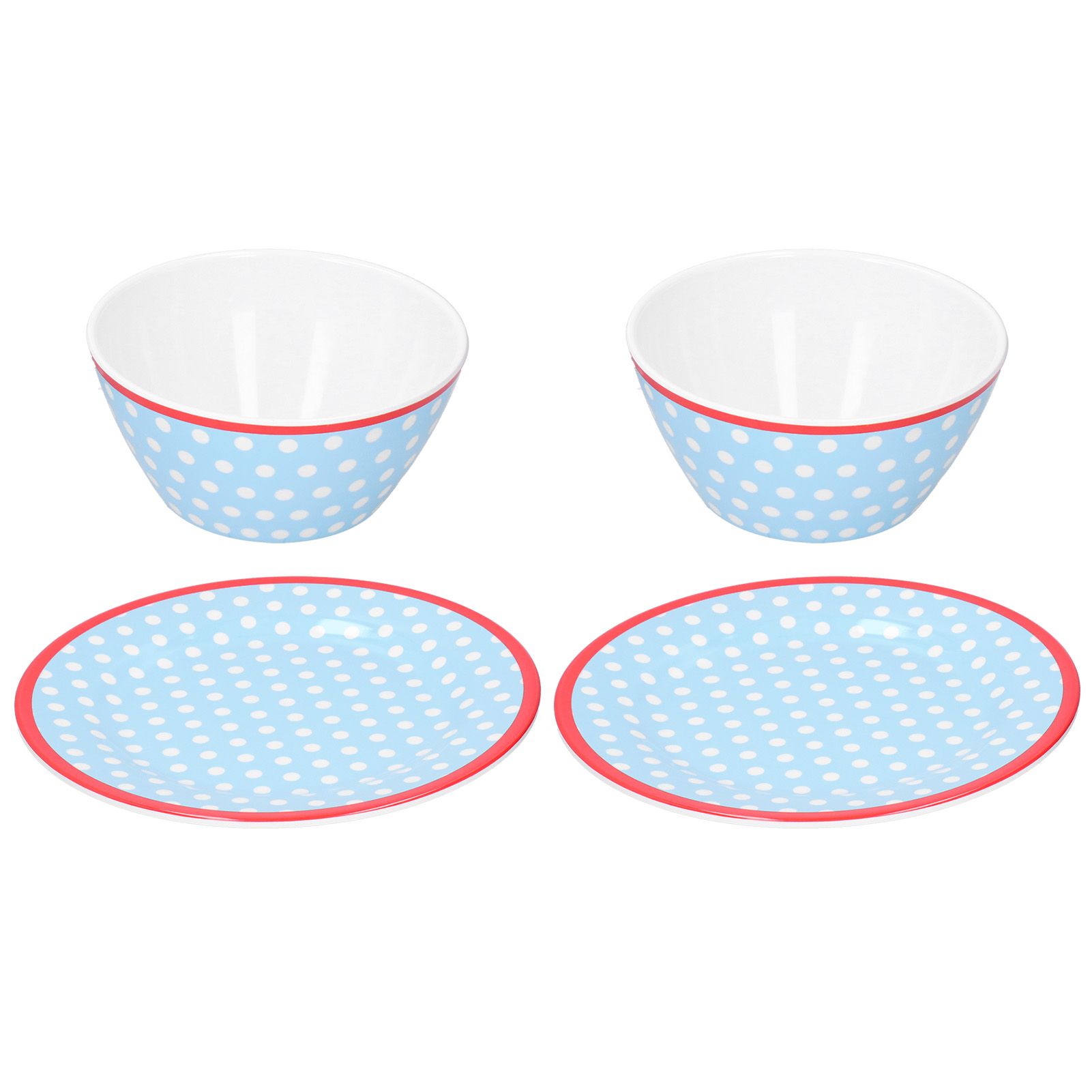 4Pcs/Set Salad Fruit Plate Dish Bowl Set Dinnerware Tableware for Home view 6