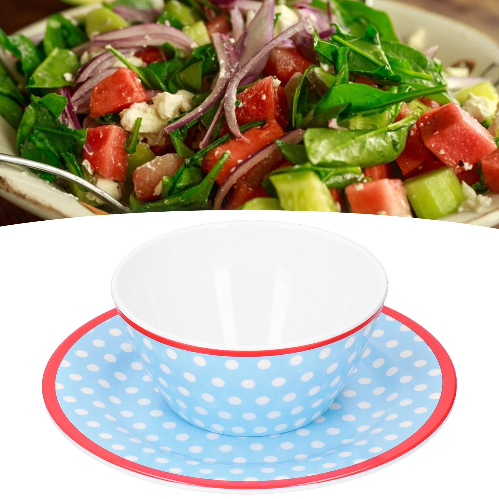 4Pcs/Set Salad Fruit Plate Dish Bowl Set Dinnerware Tableware for Home view 10