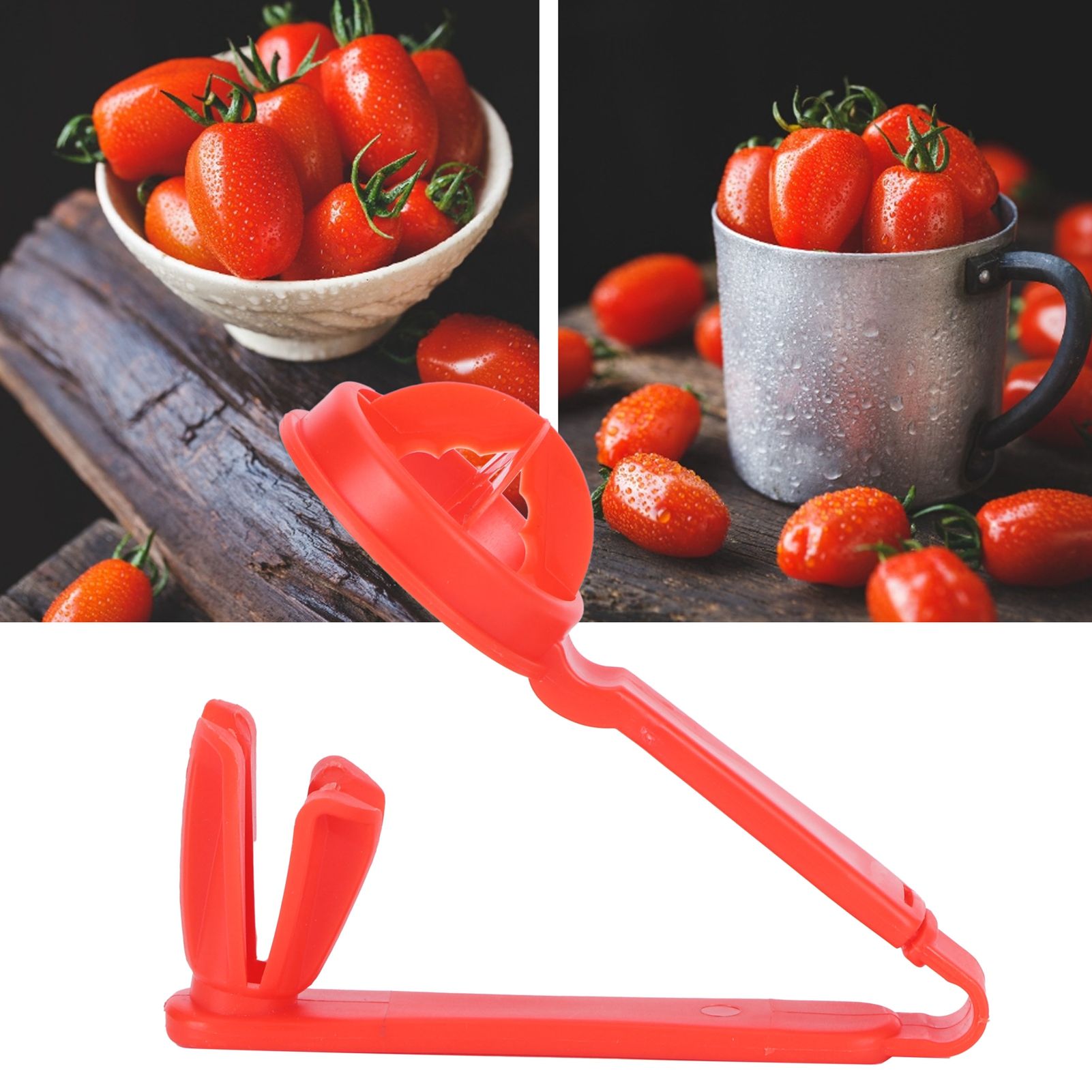 Red Fruit Cutter Innovative Mini Tomato Strawberry Grape Divider Kitchen Accessory view 9