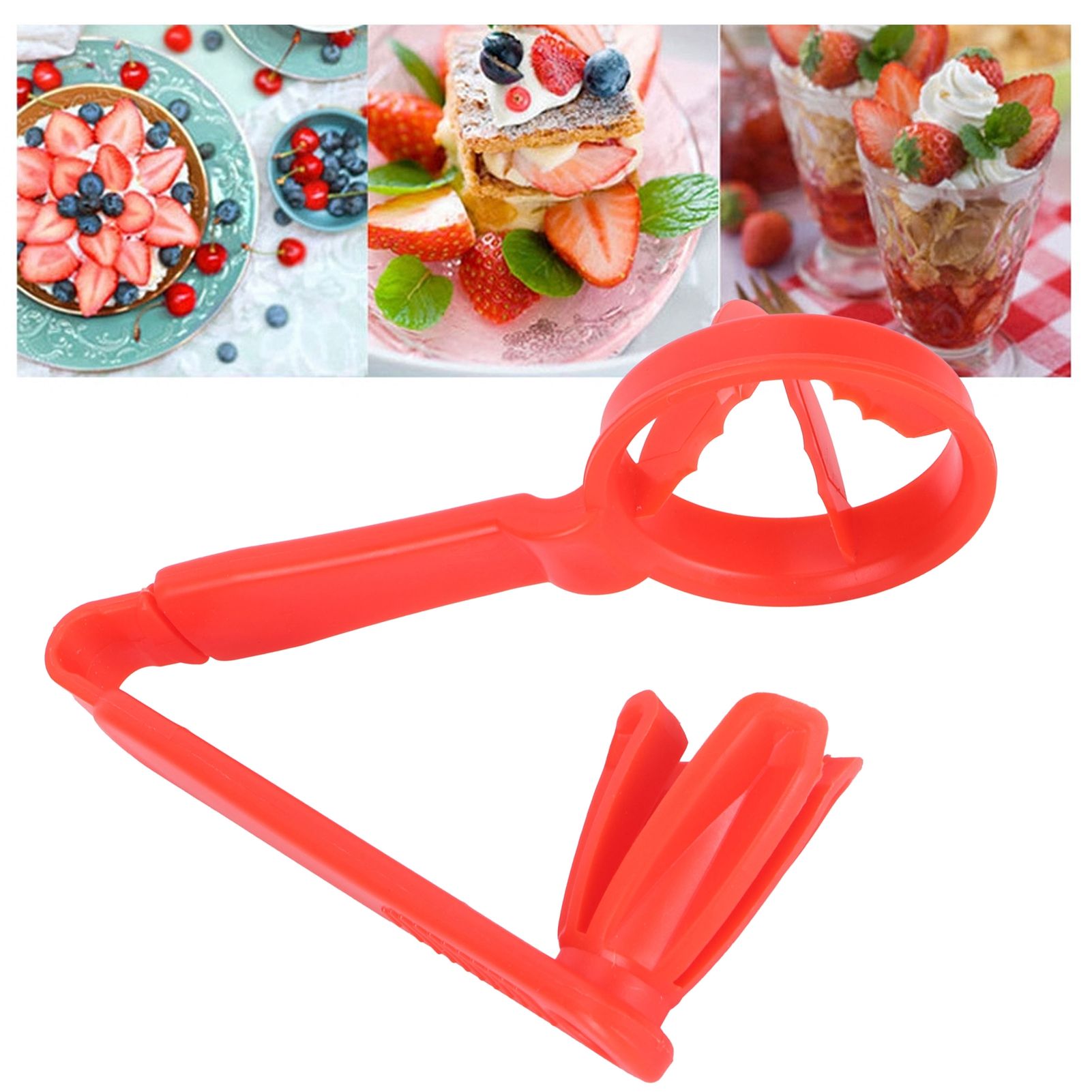 Red Fruit Cutter Innovative Mini Tomato Strawberry Grape Divider Kitchen Accessory view 10