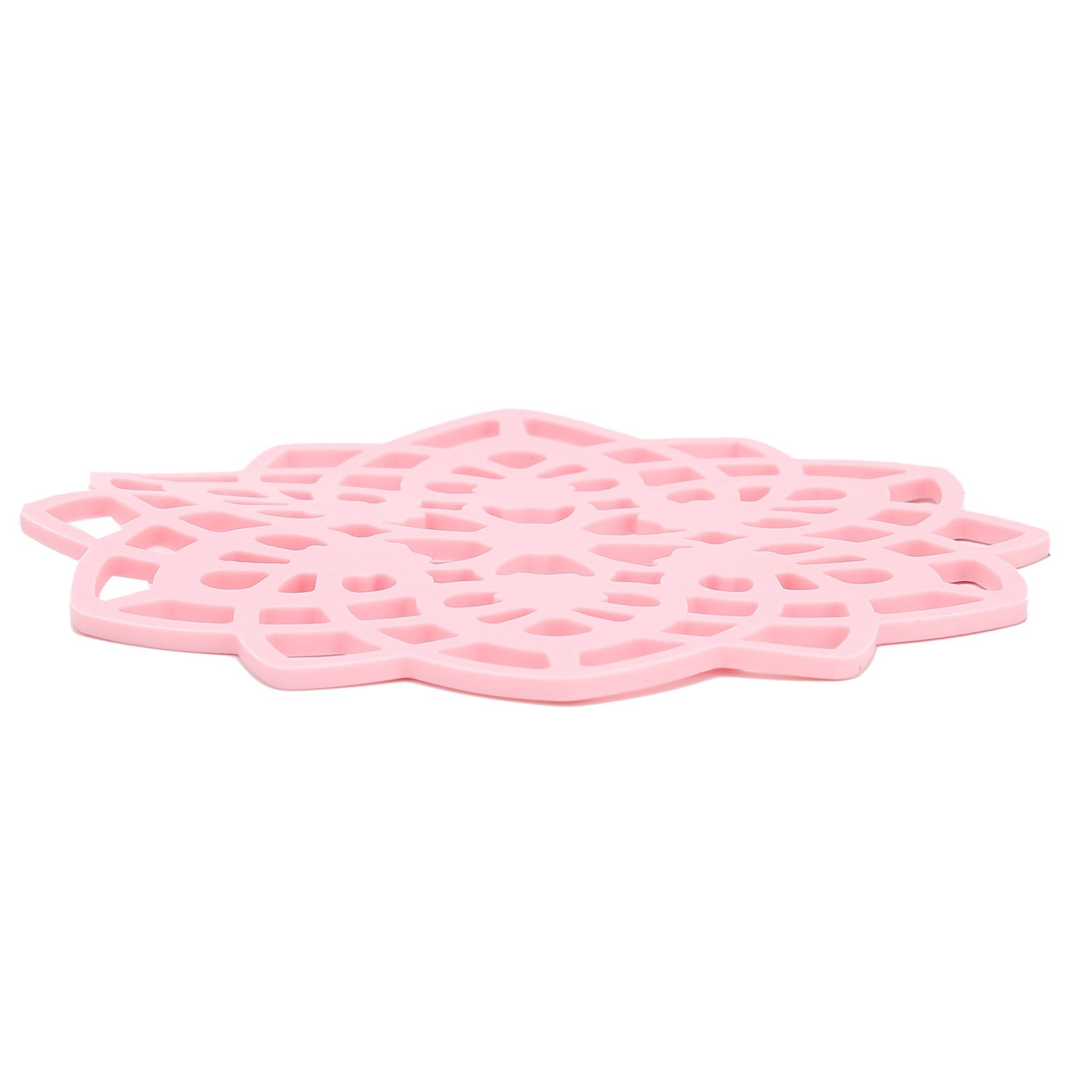 Pink Table Mat Hollow Heat Insulation Pad Cup Bowl Pot Holder Placemat Kitchen view 5