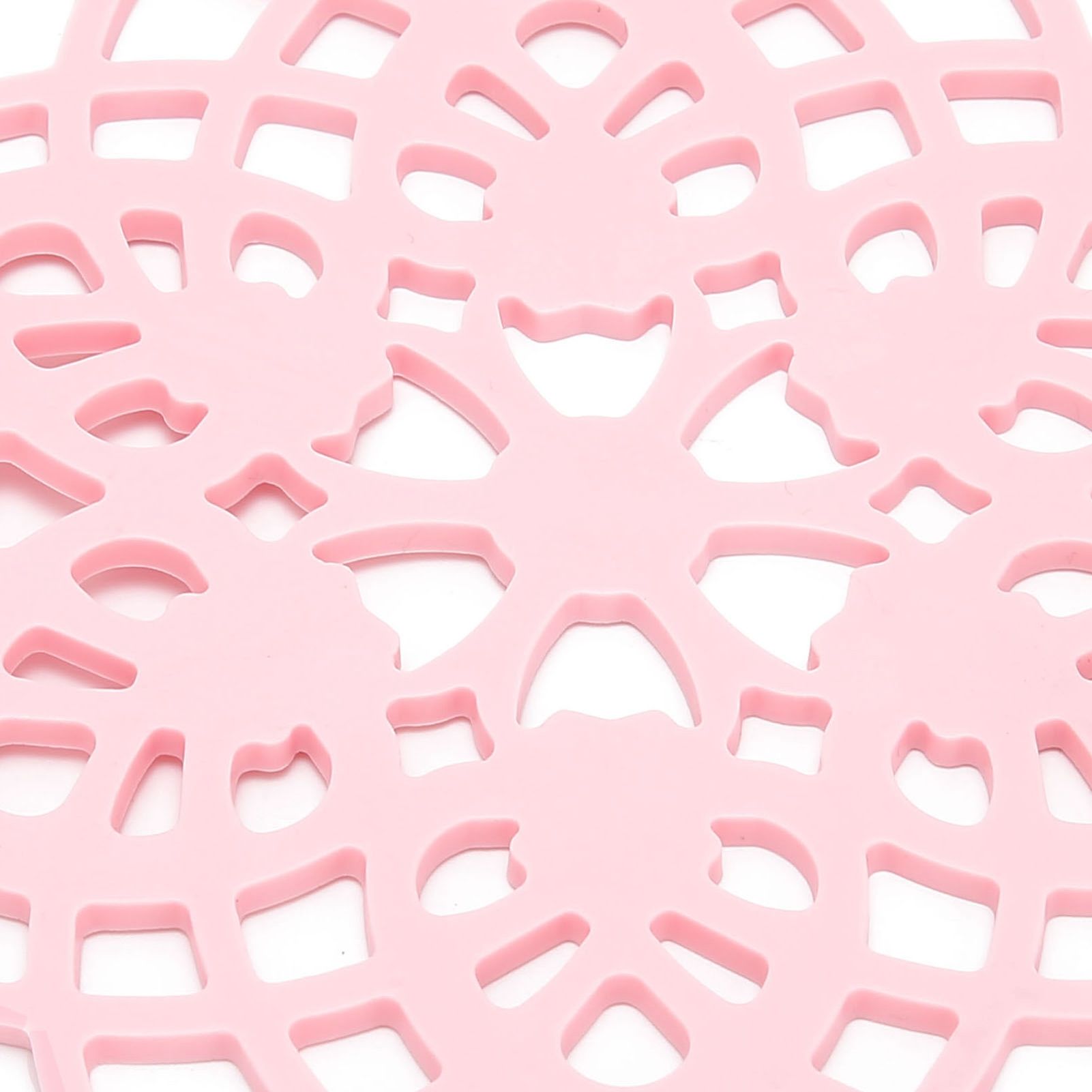 Pink Table Mat Hollow Heat Insulation Pad Cup Bowl Pot Holder Placemat Kitchen view 11