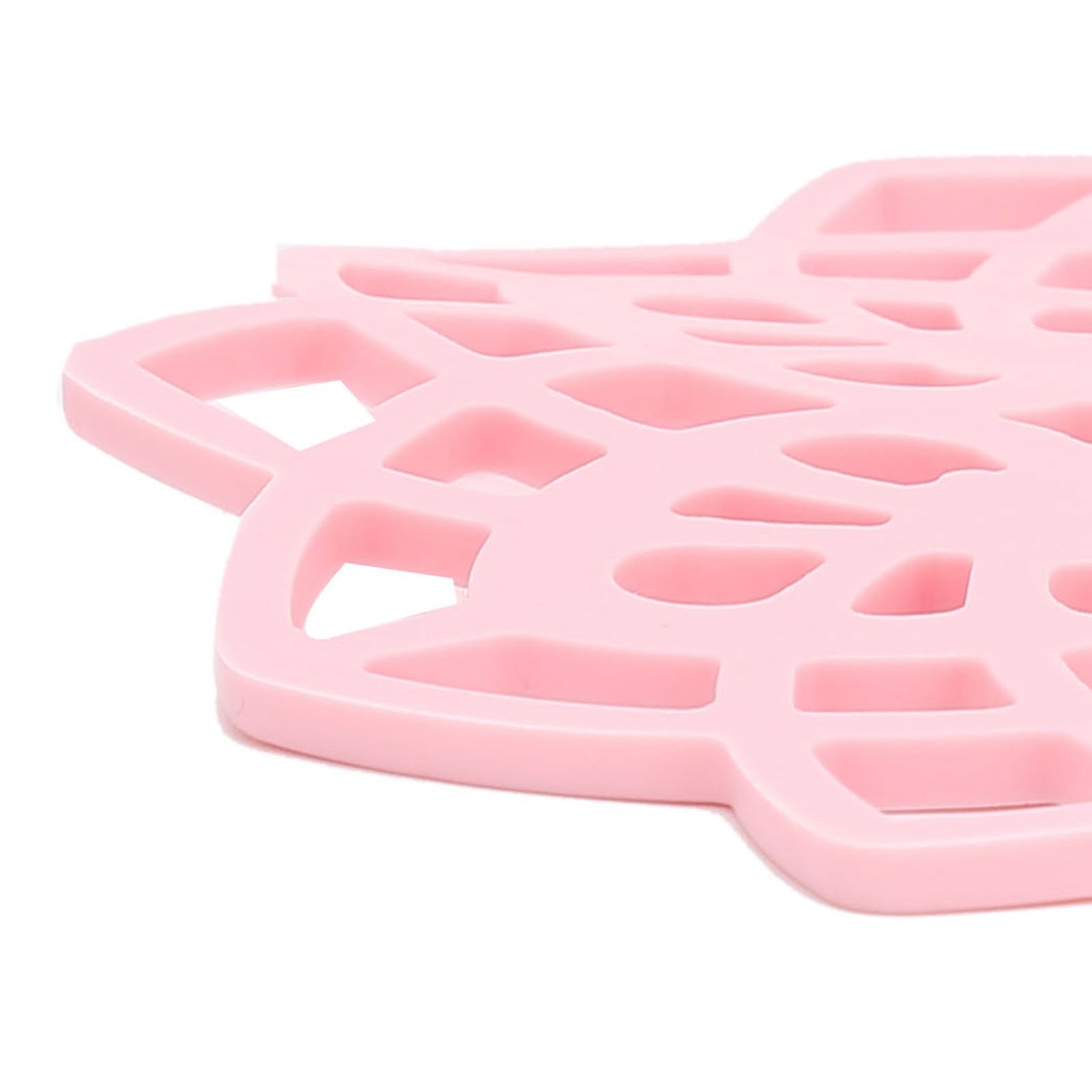 Pink Table Mat Hollow Heat Insulation Pad Cup Bowl Pot Holder Placemat Kitchen view 12
