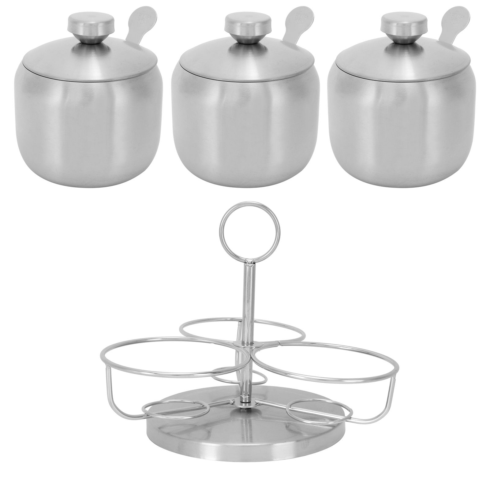 Seasoning Pot Set Innovative Rotating Condiment Spice Salt Sugar Jar Container view 5