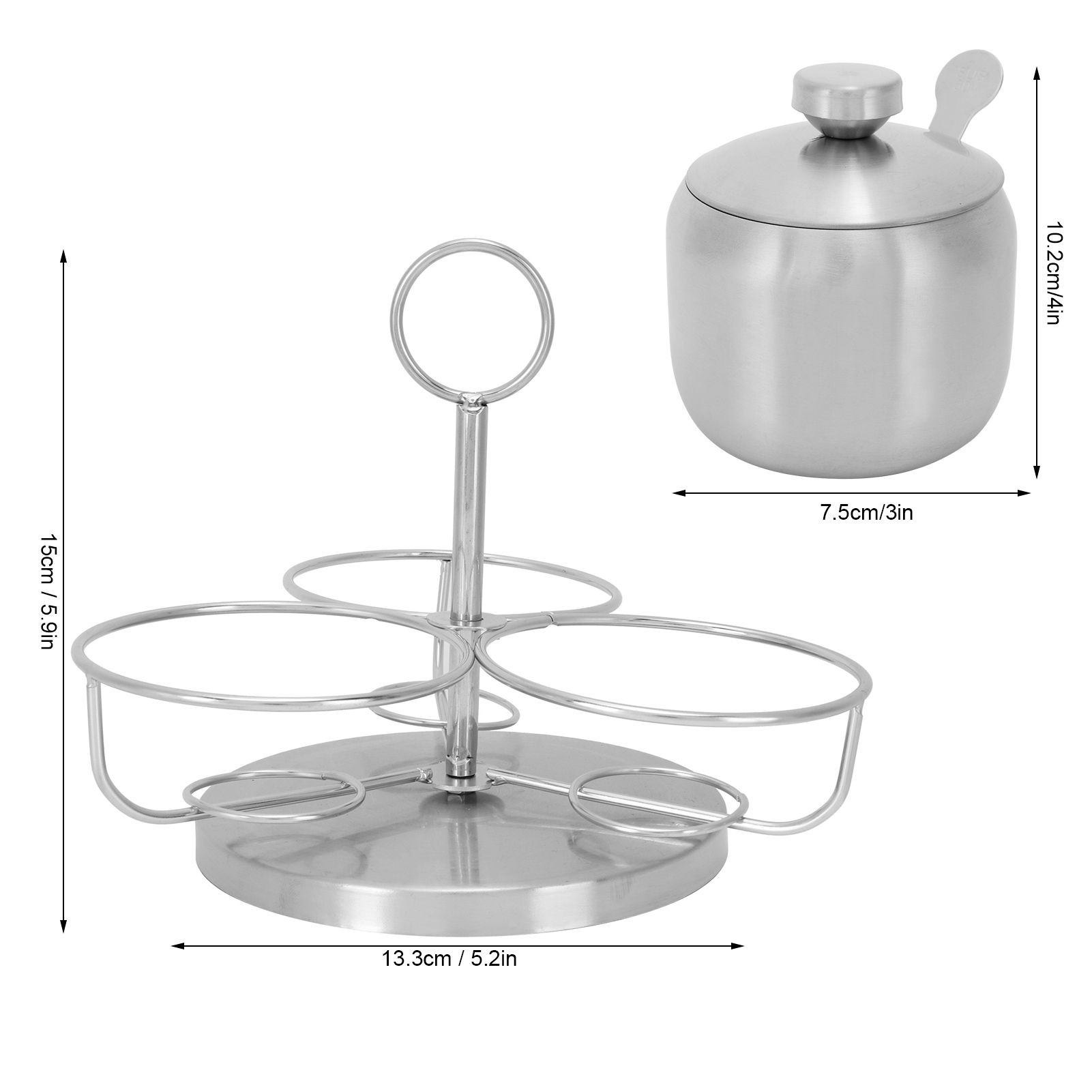 Seasoning Pot Set Innovative Rotating Condiment Spice Salt Sugar Jar Container view 14