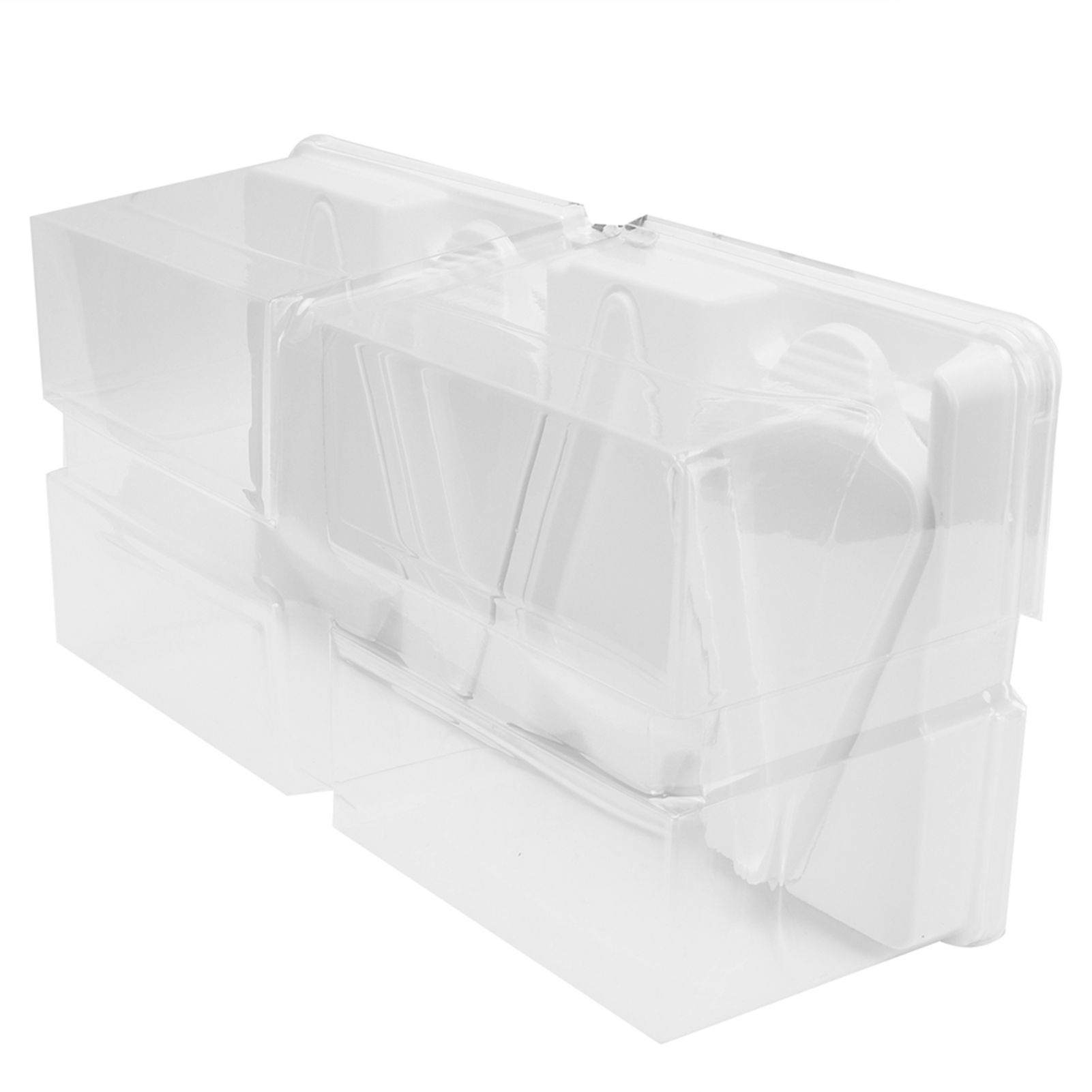 10pcs Baking Cake Box 4 Grid Triangular Transparent Material Cake Box for view 3