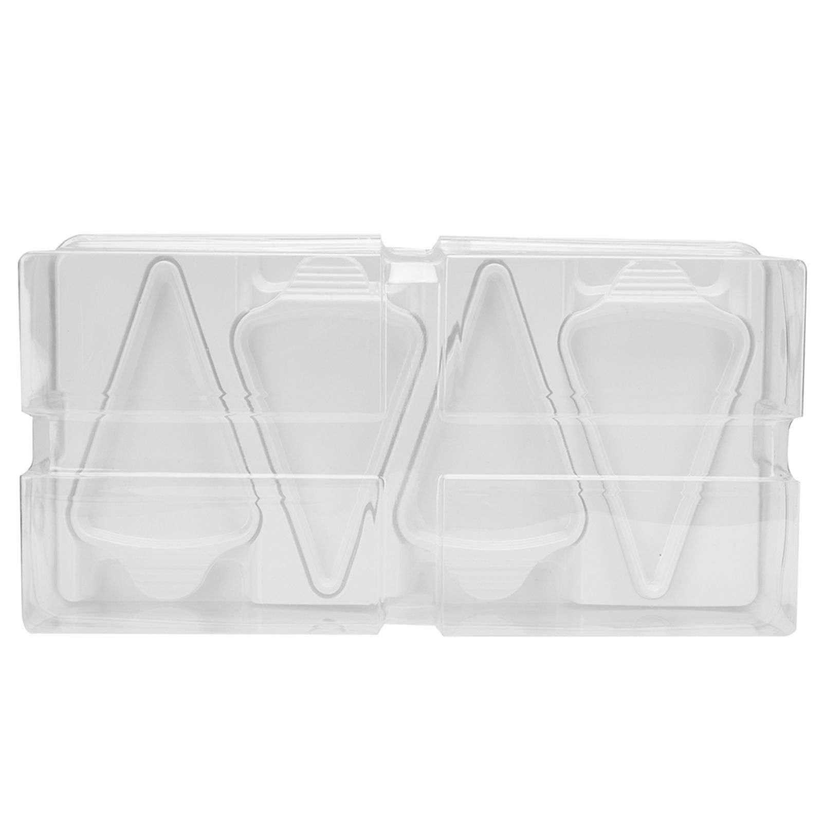 10pcs Baking Cake Box 4 Grid Triangular Transparent Material Cake Box for view 4