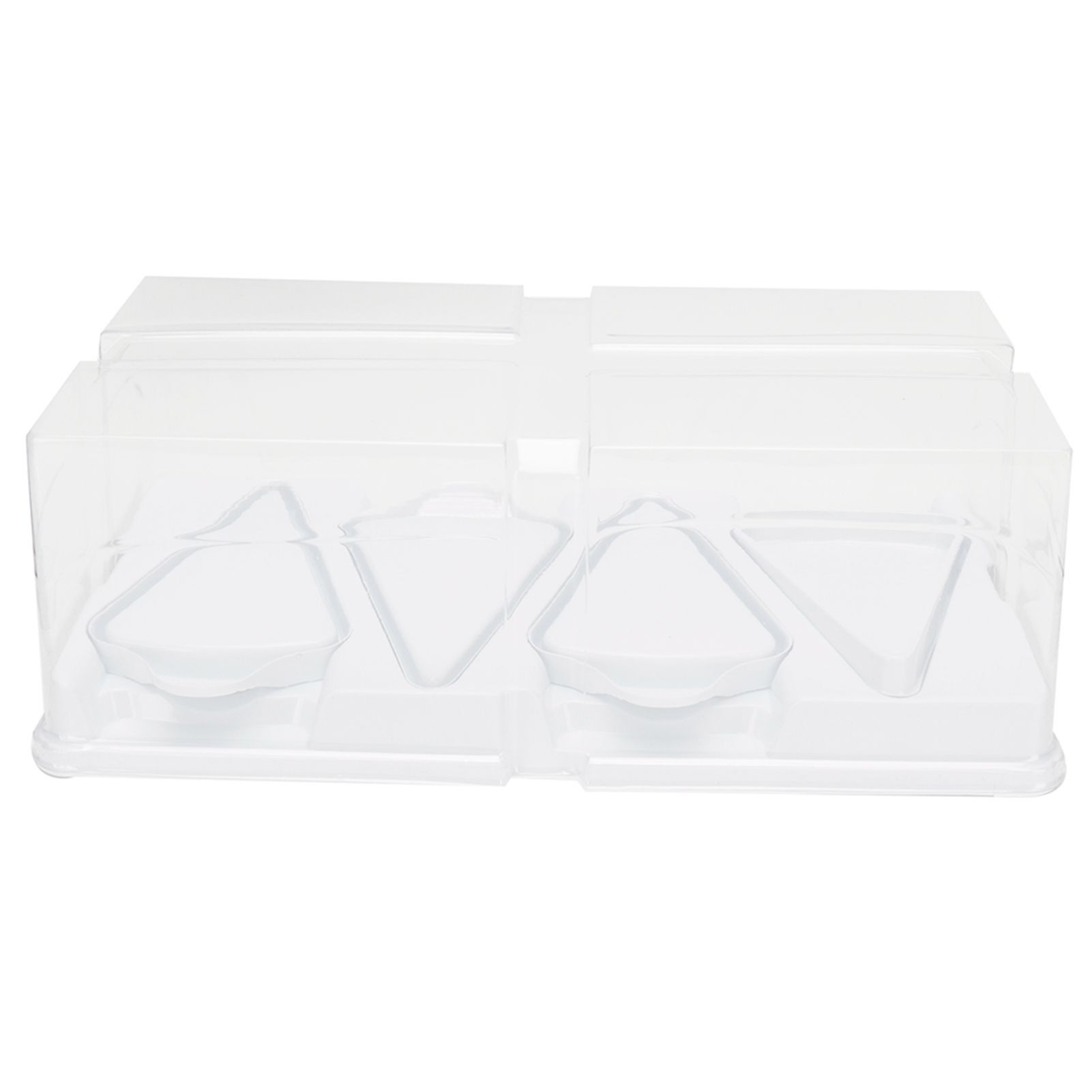 10pcs Baking Cake Box 4 Grid Triangular Transparent Material Cake Box for view 7