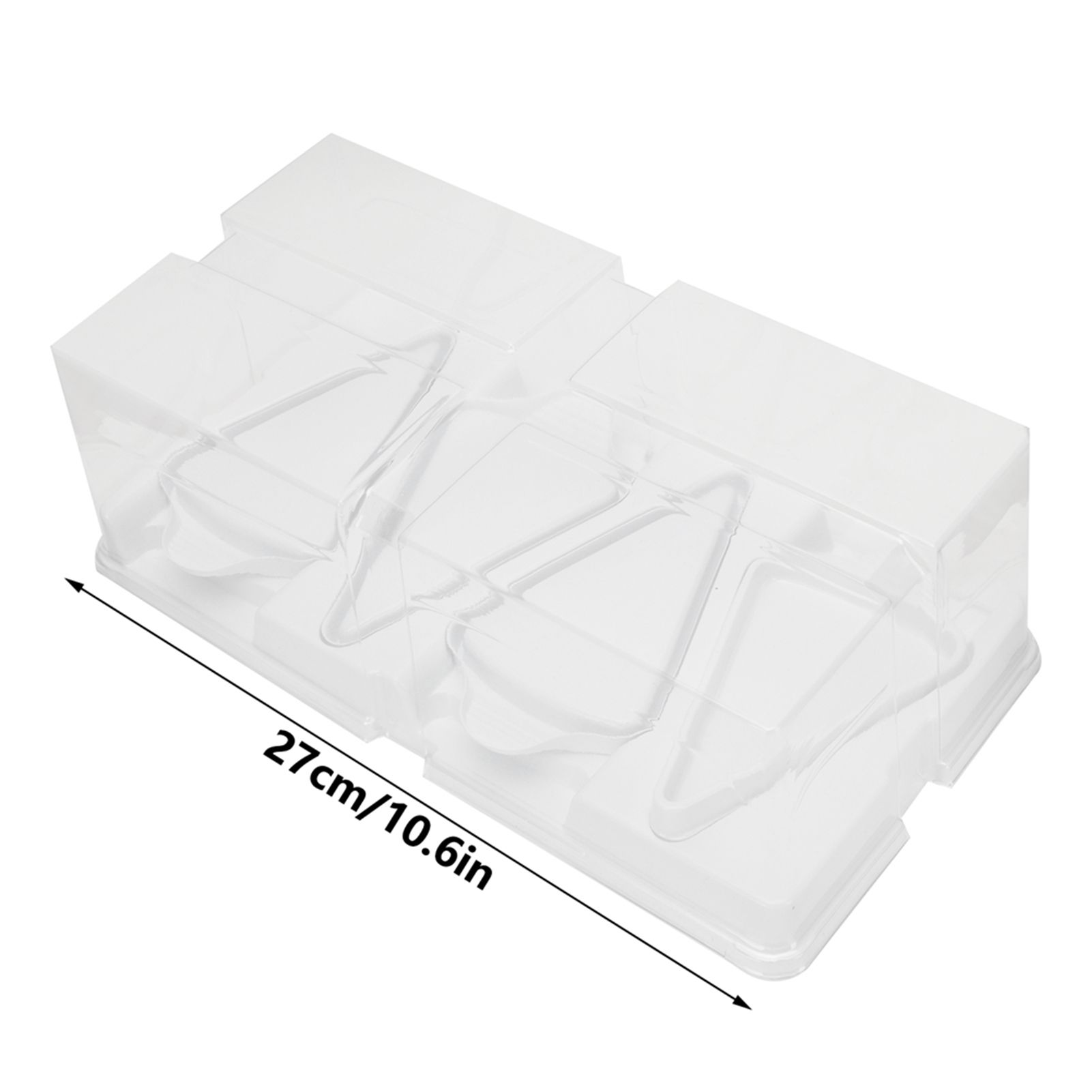 10pcs Baking Cake Box 4 Grid Triangular Transparent Material Cake Box for view 14
