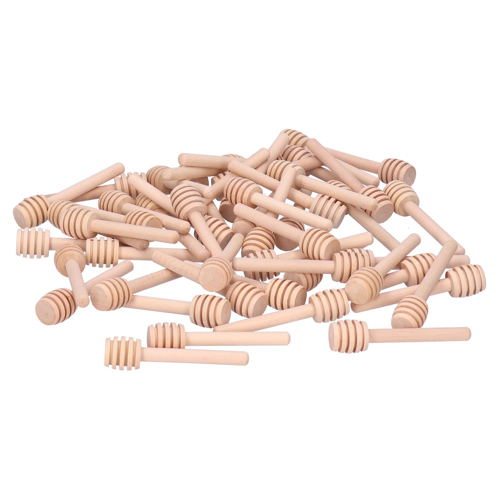 50PCS 8CM Wood Honey Dipper Sticks Honey Stirrer Dispensing Wand for Wedding view 2