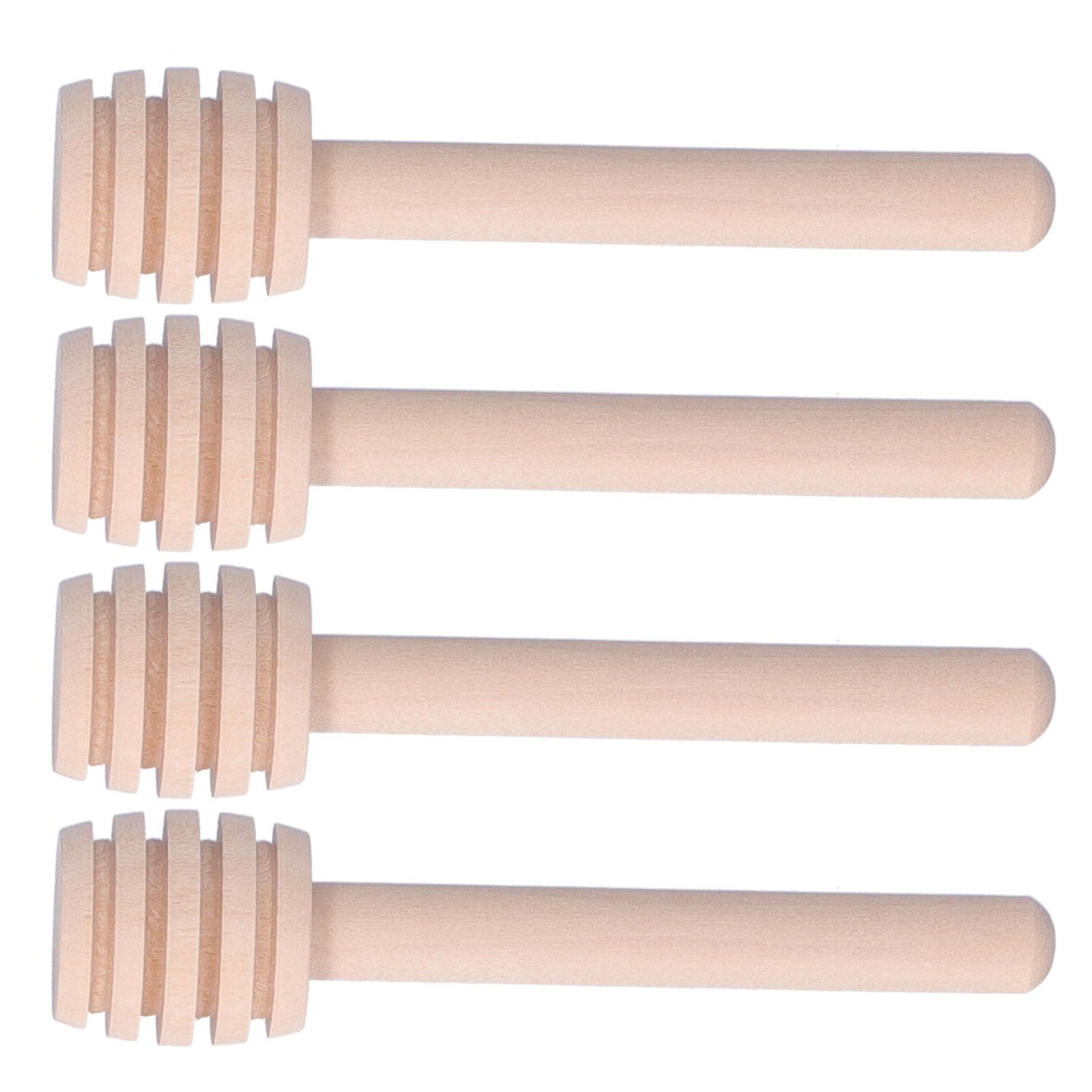 50PCS 8CM Wood Honey Dipper Sticks Honey Stirrer Dispensing Wand for Wedding view 3
