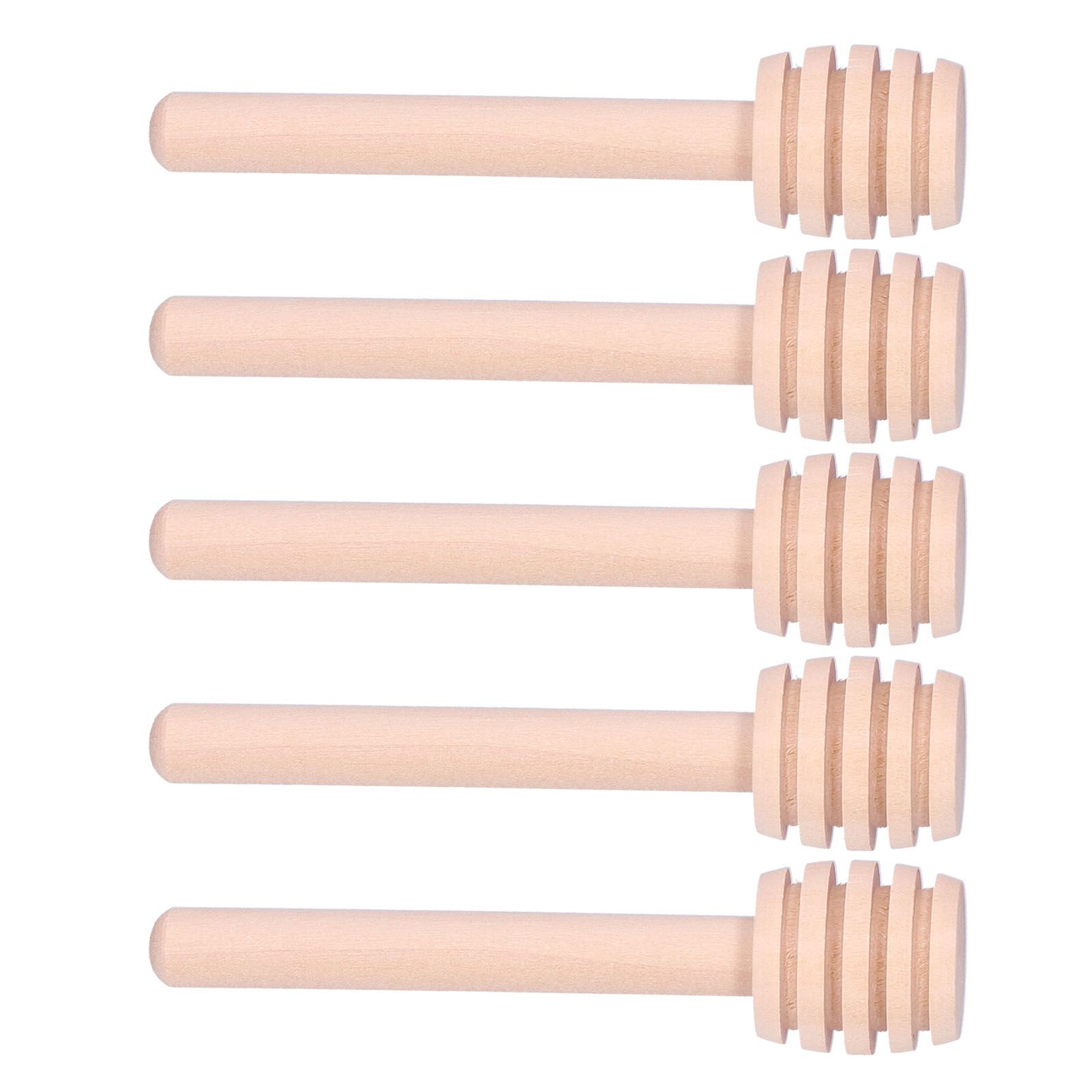 50PCS 8CM Wood Honey Dipper Sticks Honey Stirrer Dispensing Wand for Wedding view 8