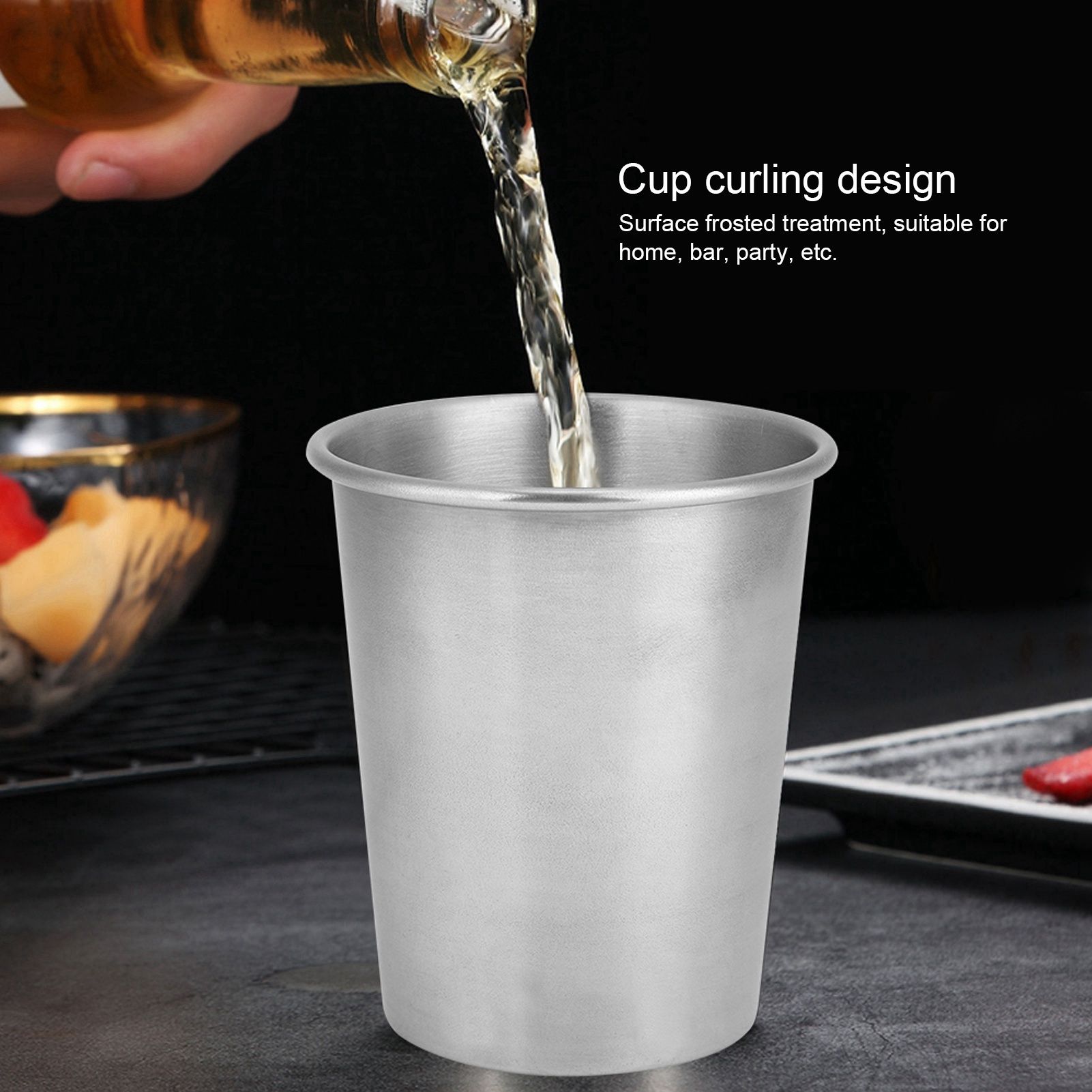 Water Cup Portable Non Slip 304 Stainless Steel Beer Wine Mug Drinkware for view 15