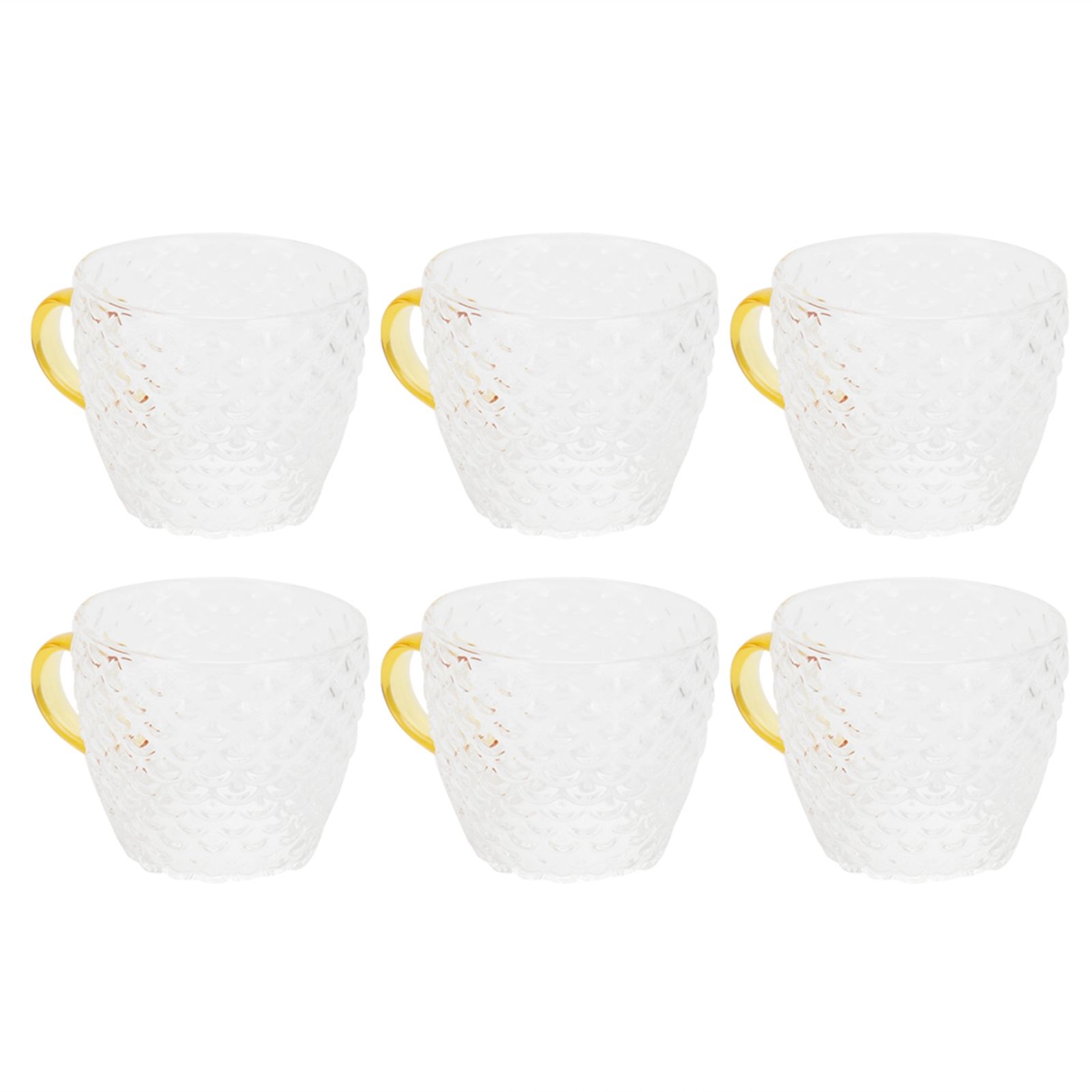 6Pcs Heat Resistant Glass Cup Tea Cup with Handle Tea Set Accessories for Home view 6