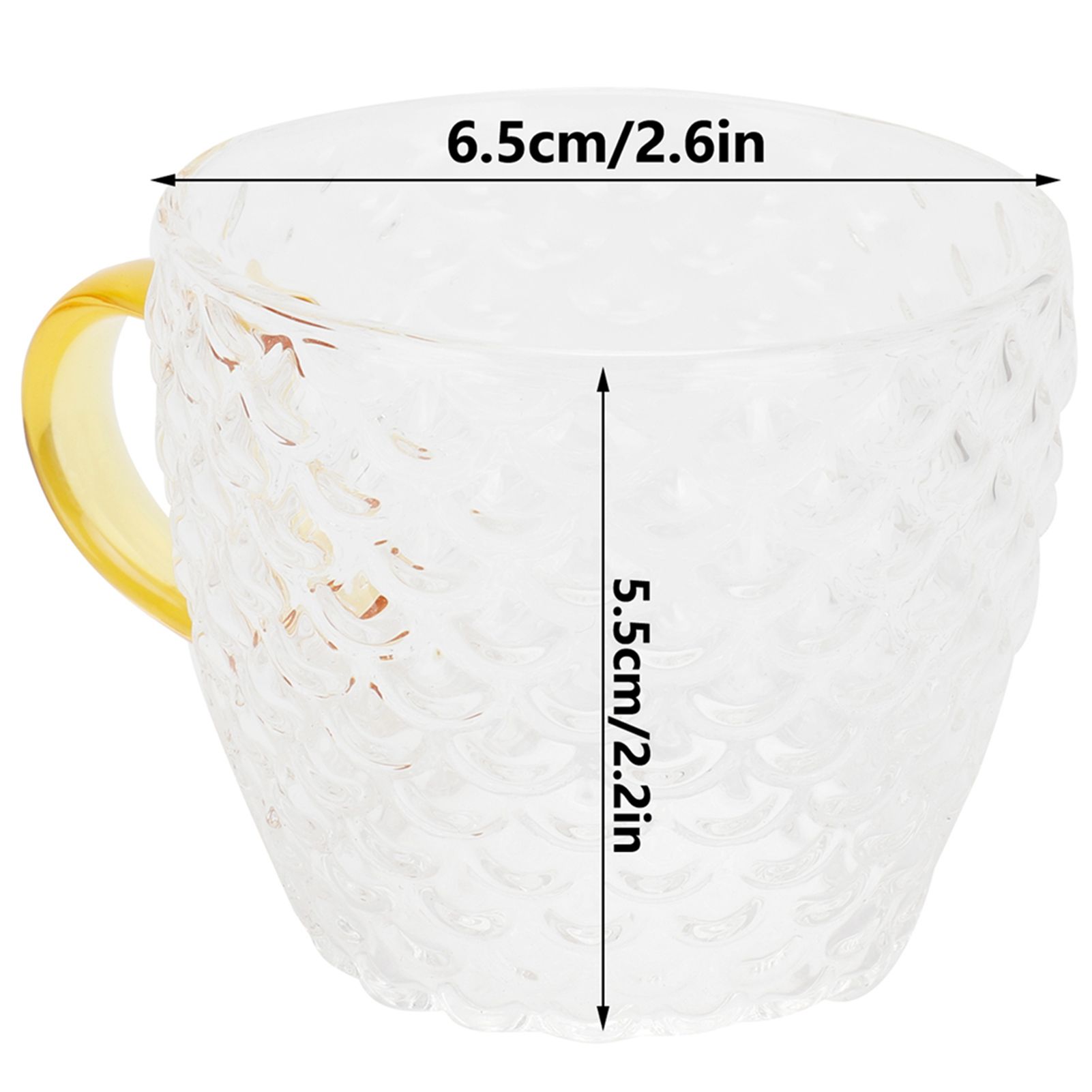 6Pcs Heat Resistant Glass Cup Tea Cup with Handle Tea Set Accessories for Home view 14