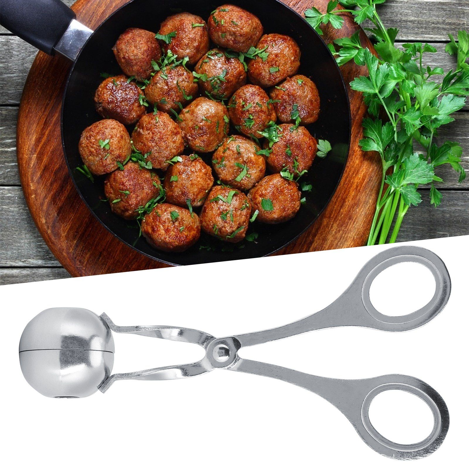 Meatball Scoop Stainless Steel DIY Meat Ball Maker Tongs Home Kitchen AccessoriesS view 11