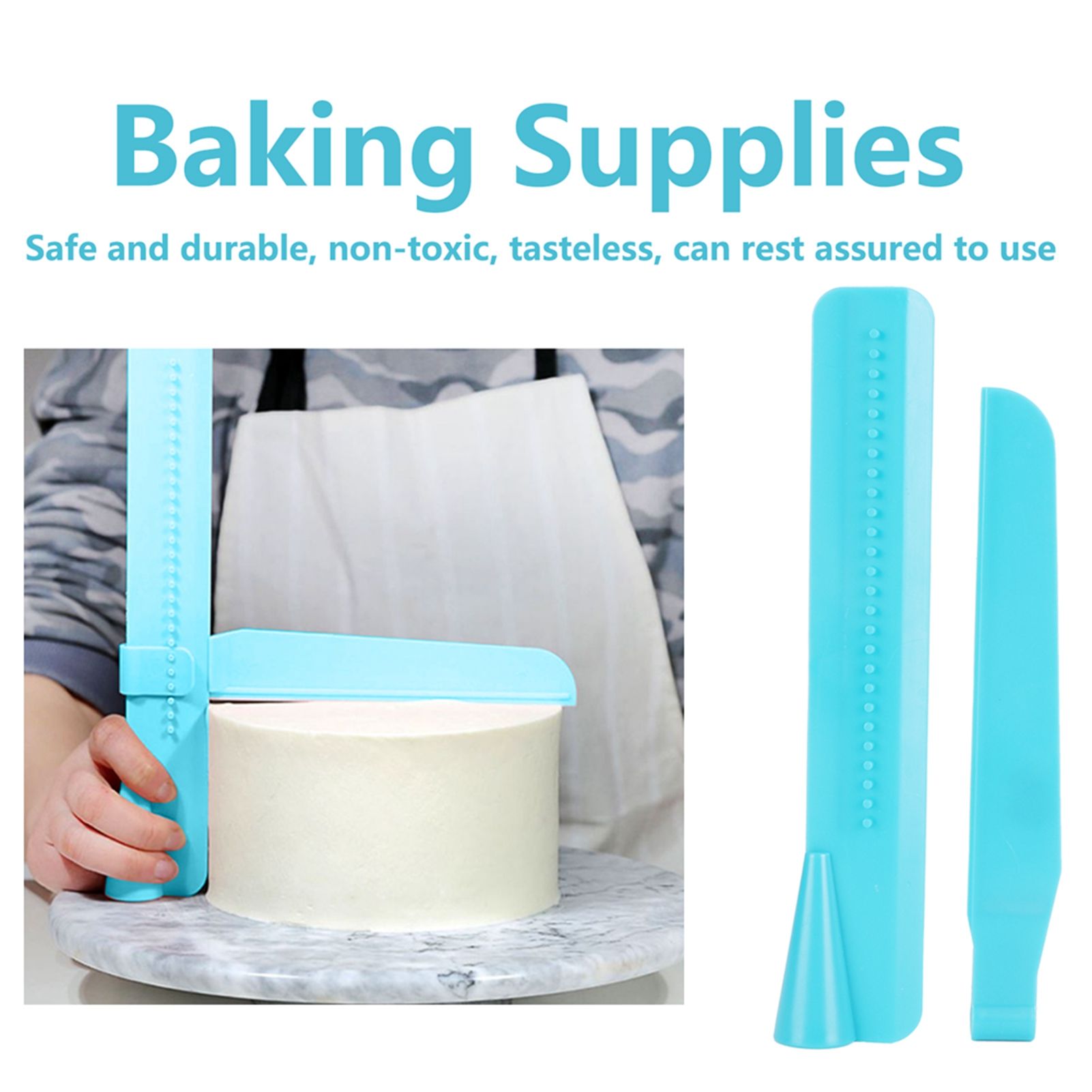 Cake Smoother Ruler Height Adjustable Cream Butter Scraper Cake Decorating view 15